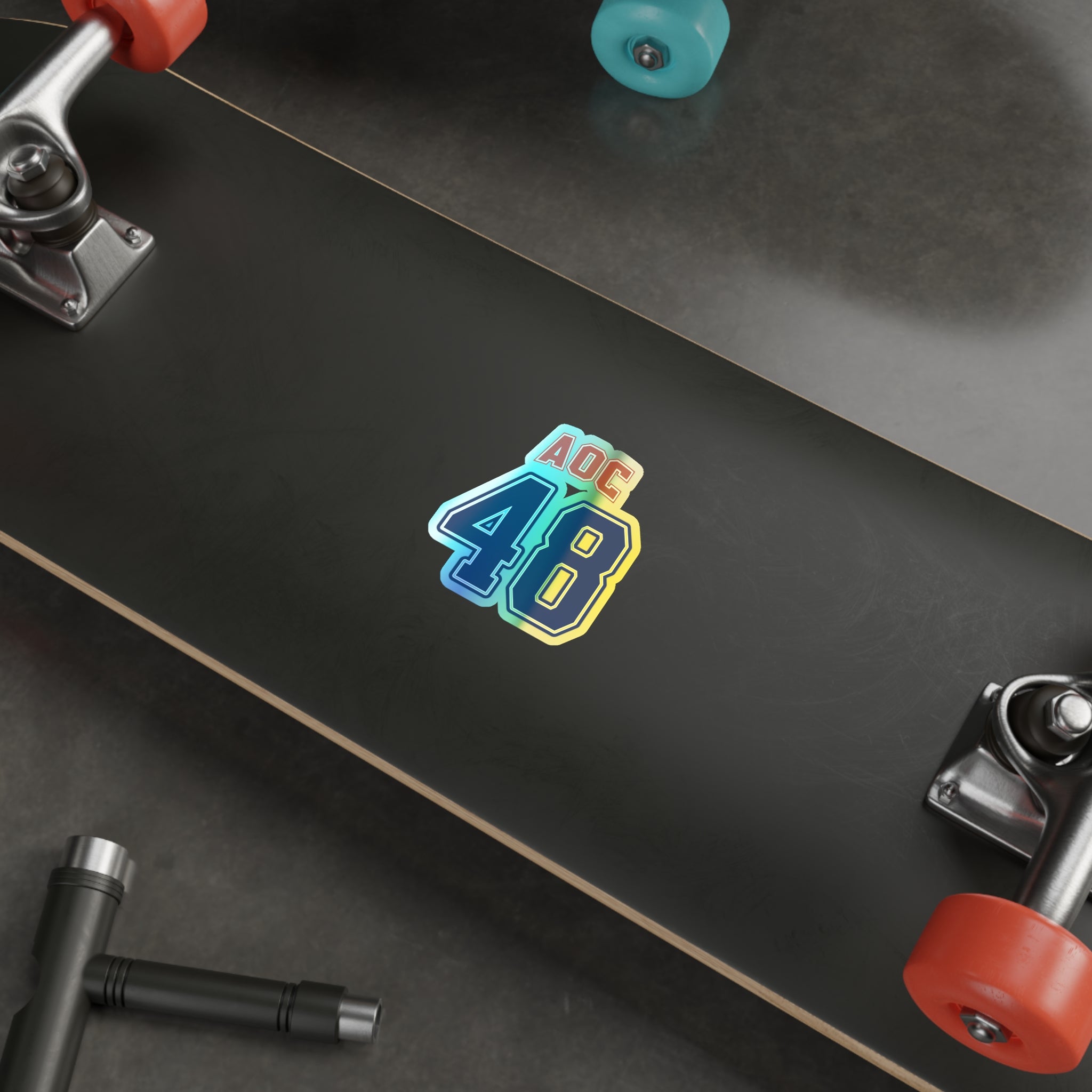 Holographic Team AOC for 48th President Sticker