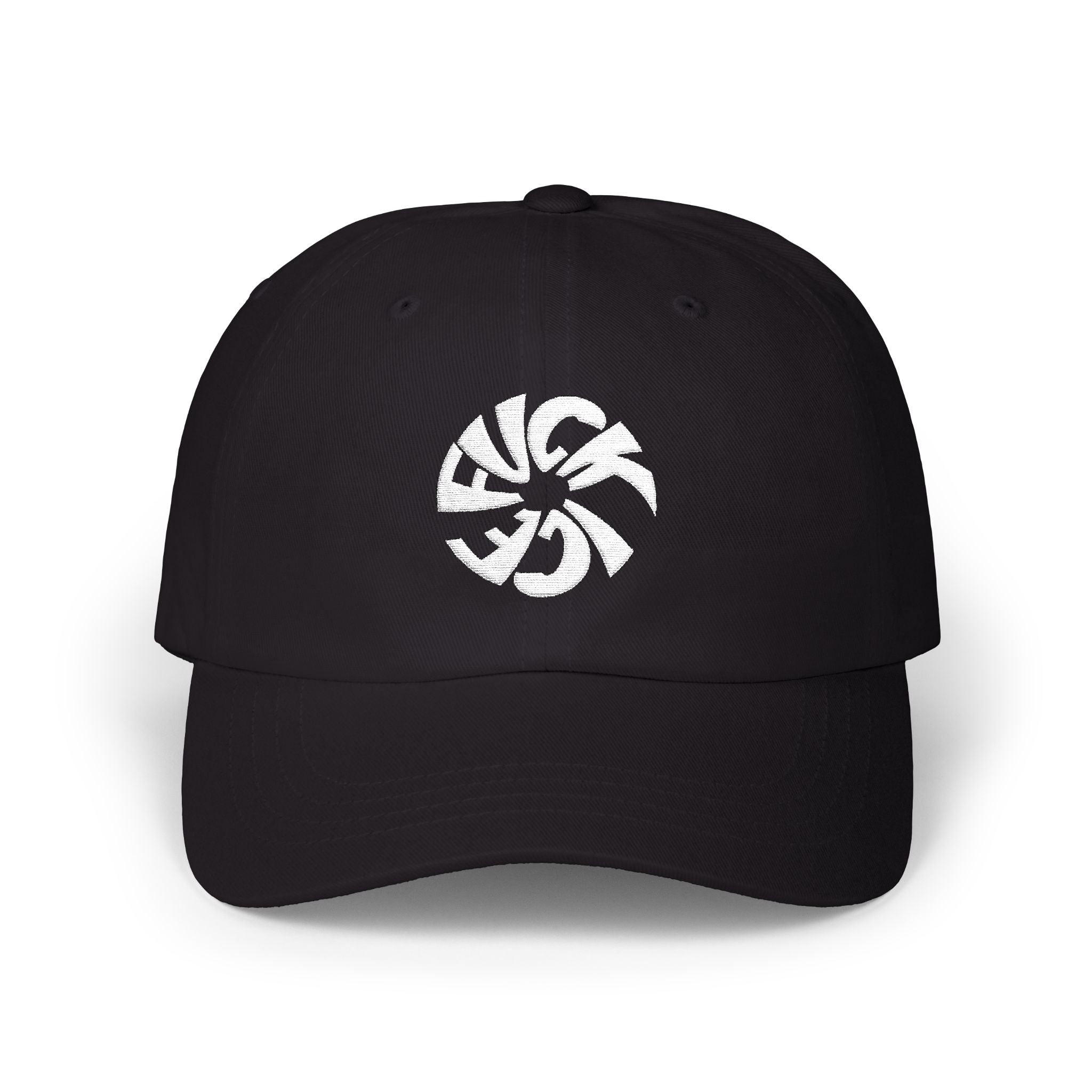 Dad Cap with FUCK ICE Spiral Logo - Minimal Casual Baseball Hat