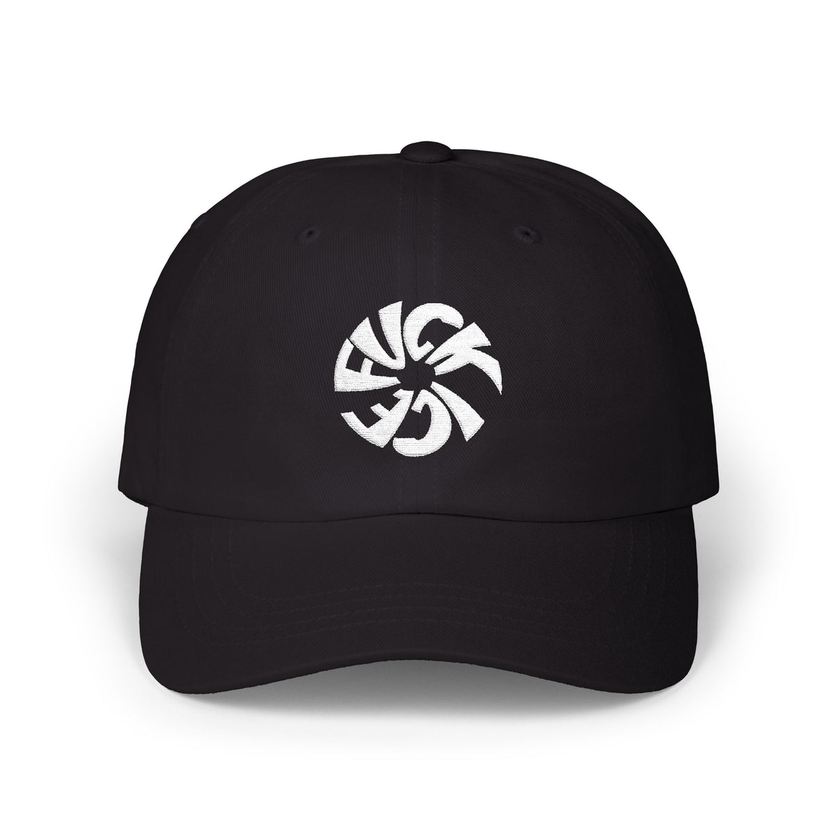 Dad Cap with FUCK ICE Spiral Logo - Minimal Casual Baseball Hat