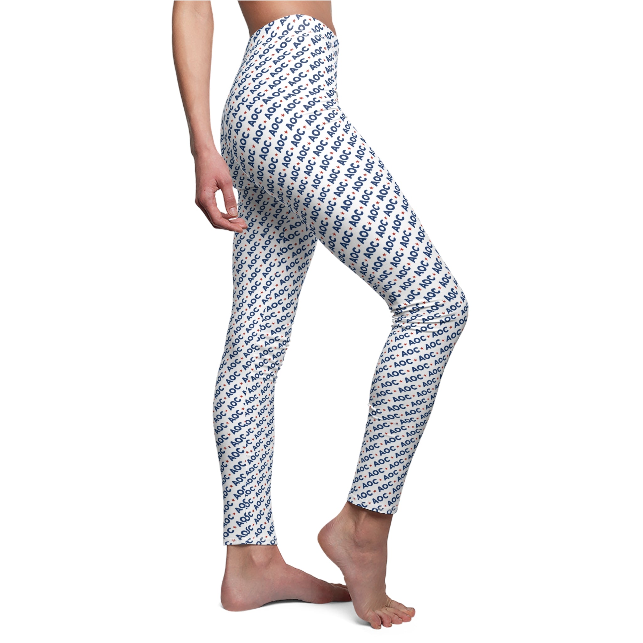 AOC All-Over Print Leggings – Political Graphic Leggings for Progressive Everyday Style