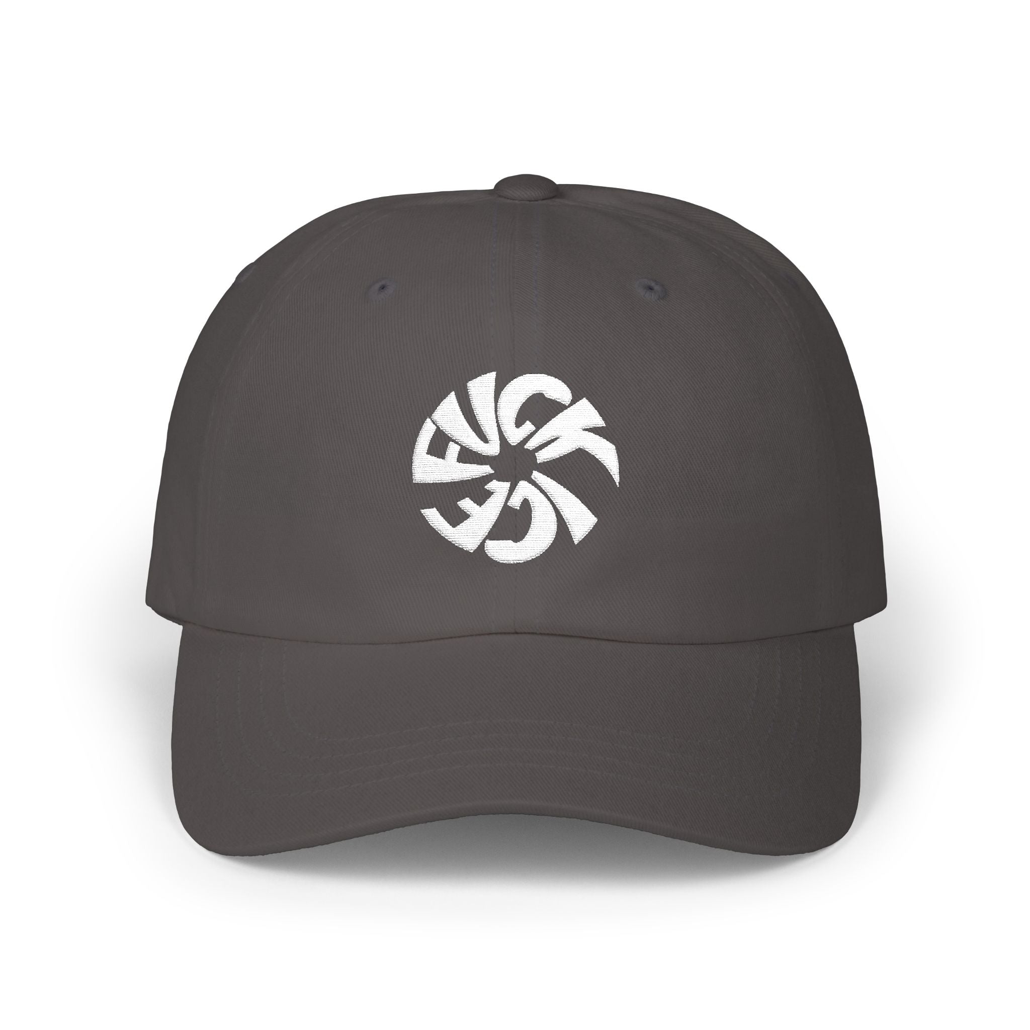 Dad Cap with FUCK ICE Spiral Logo - Minimal Casual Baseball Hat