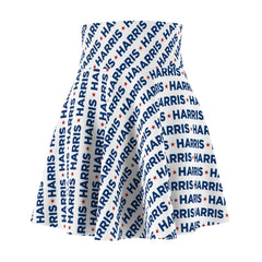 Kamala Harris Skater Skirt – Political Graphic High-Waisted Circle Skirt for Progressive Style