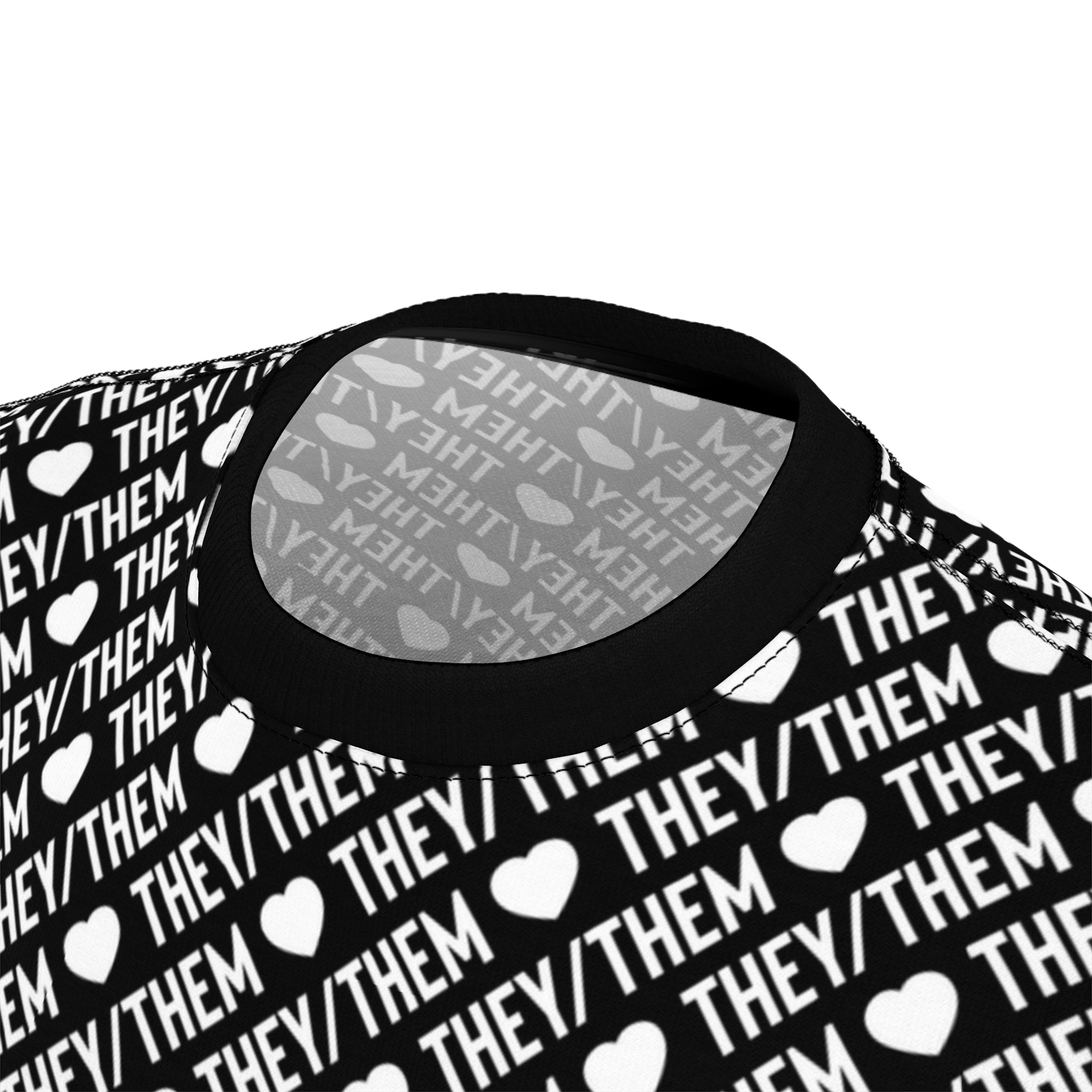 They/Them Monochrome Pride Pattern T-Shirt