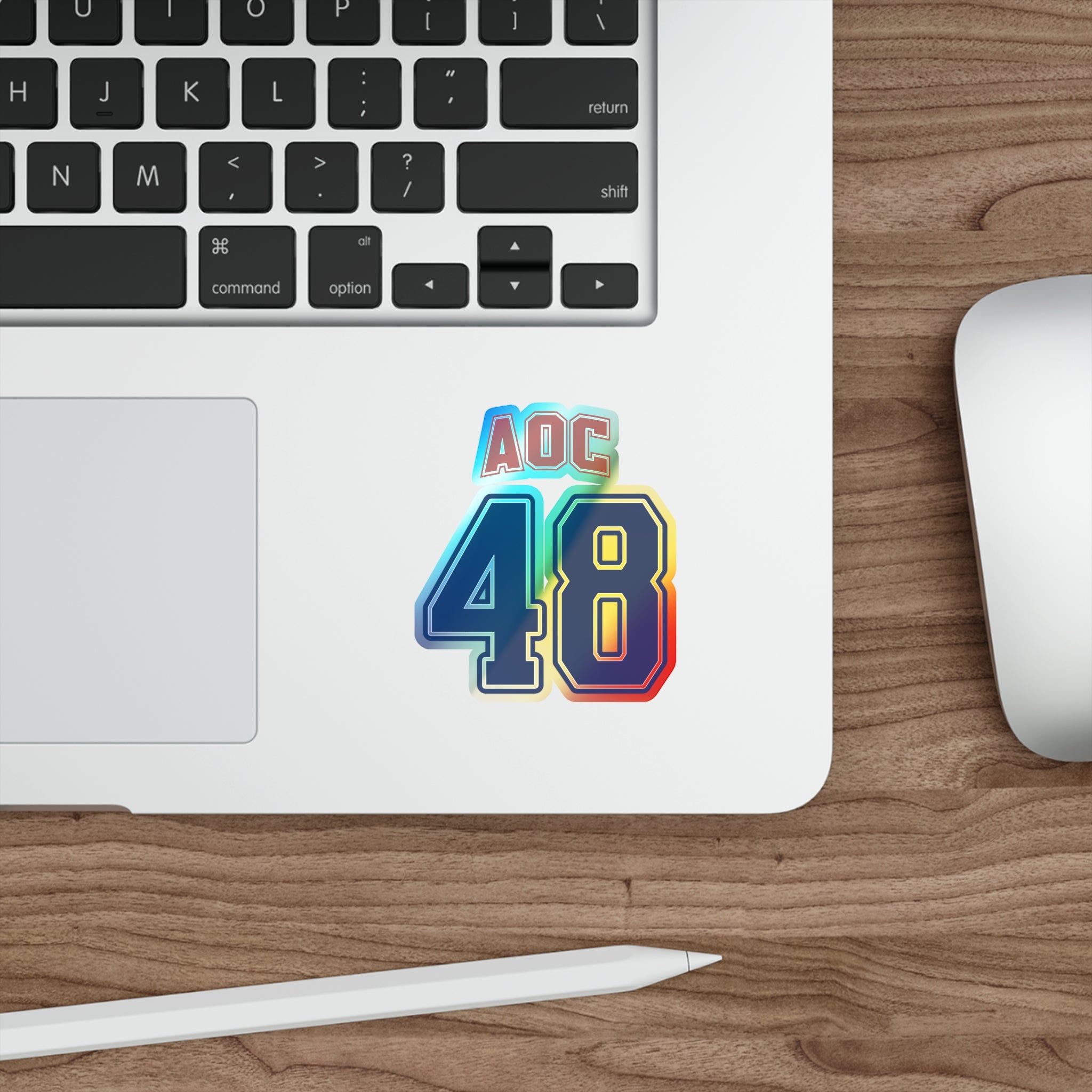 Holographic Team AOC for 48th President Sticker