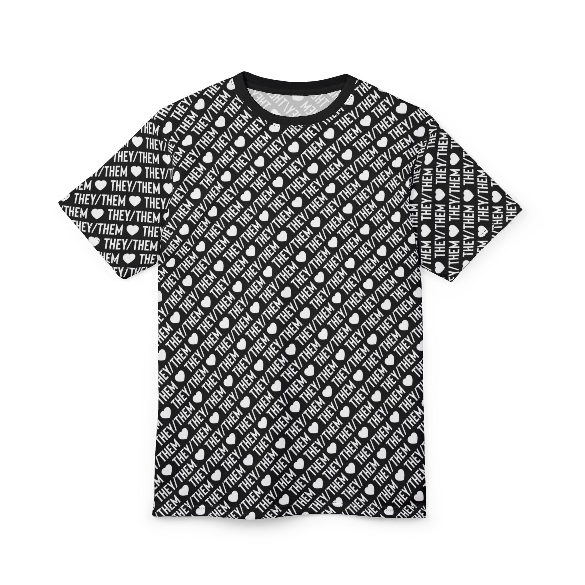 They/Them Monochrome Pride Pattern T-Shirt
