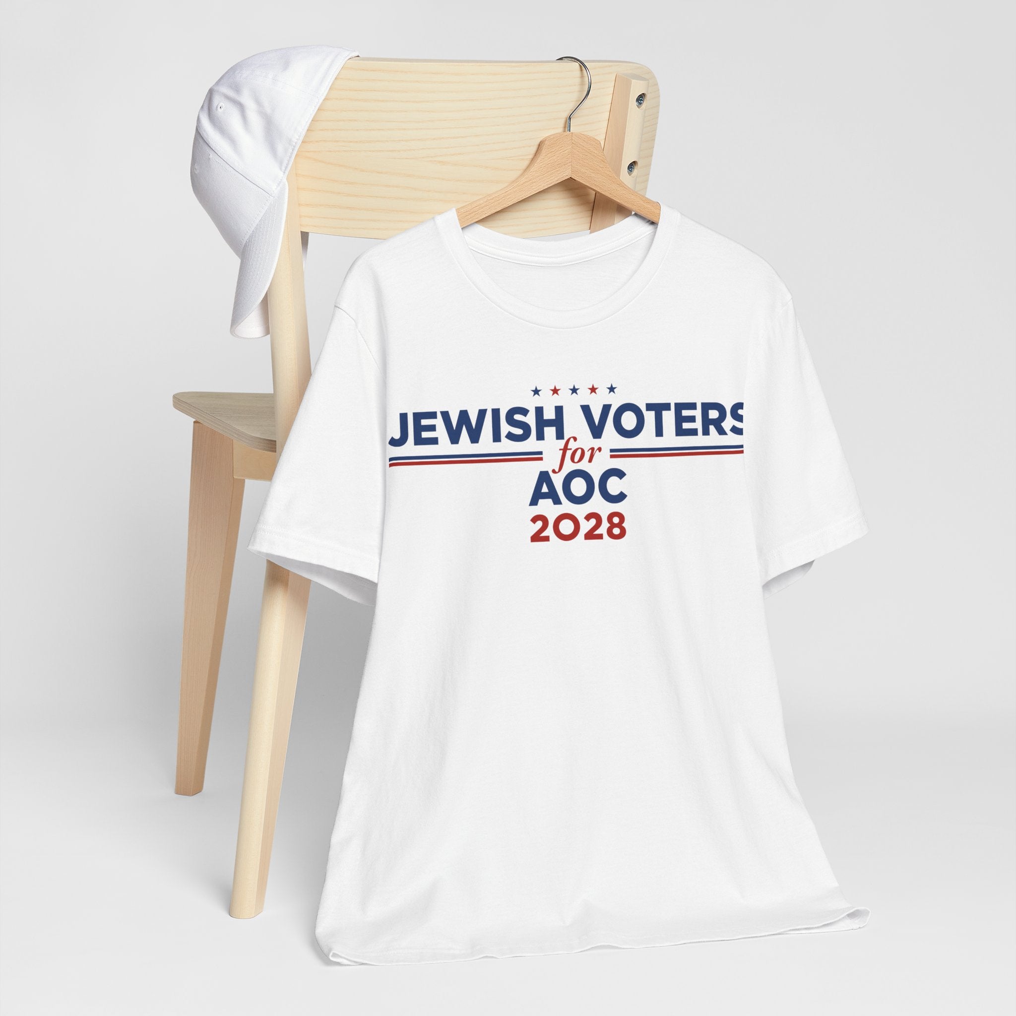 Jewish Voters for AOC for President Campaign T-Shirt 2028