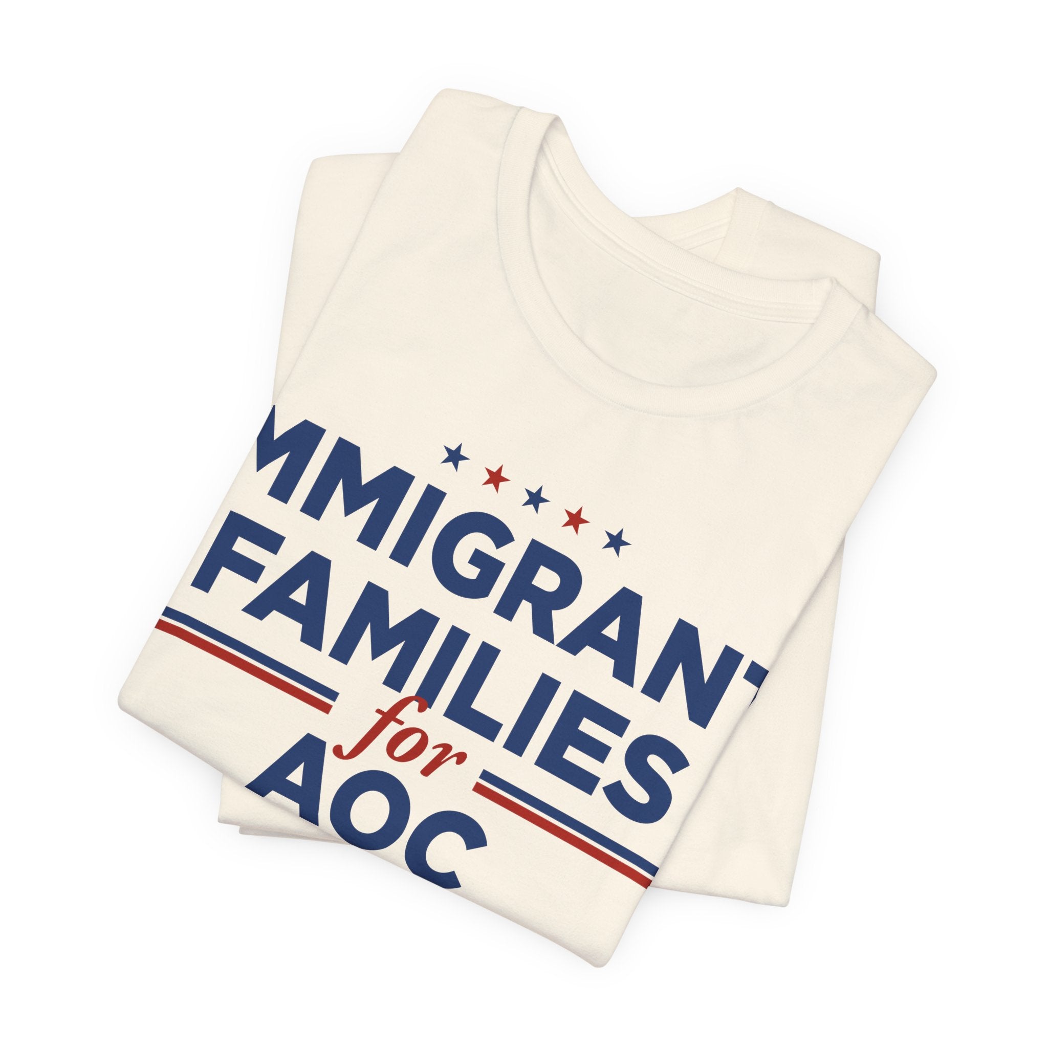 Immigrant Families for AOC for President Campaign T-Shirt 2028