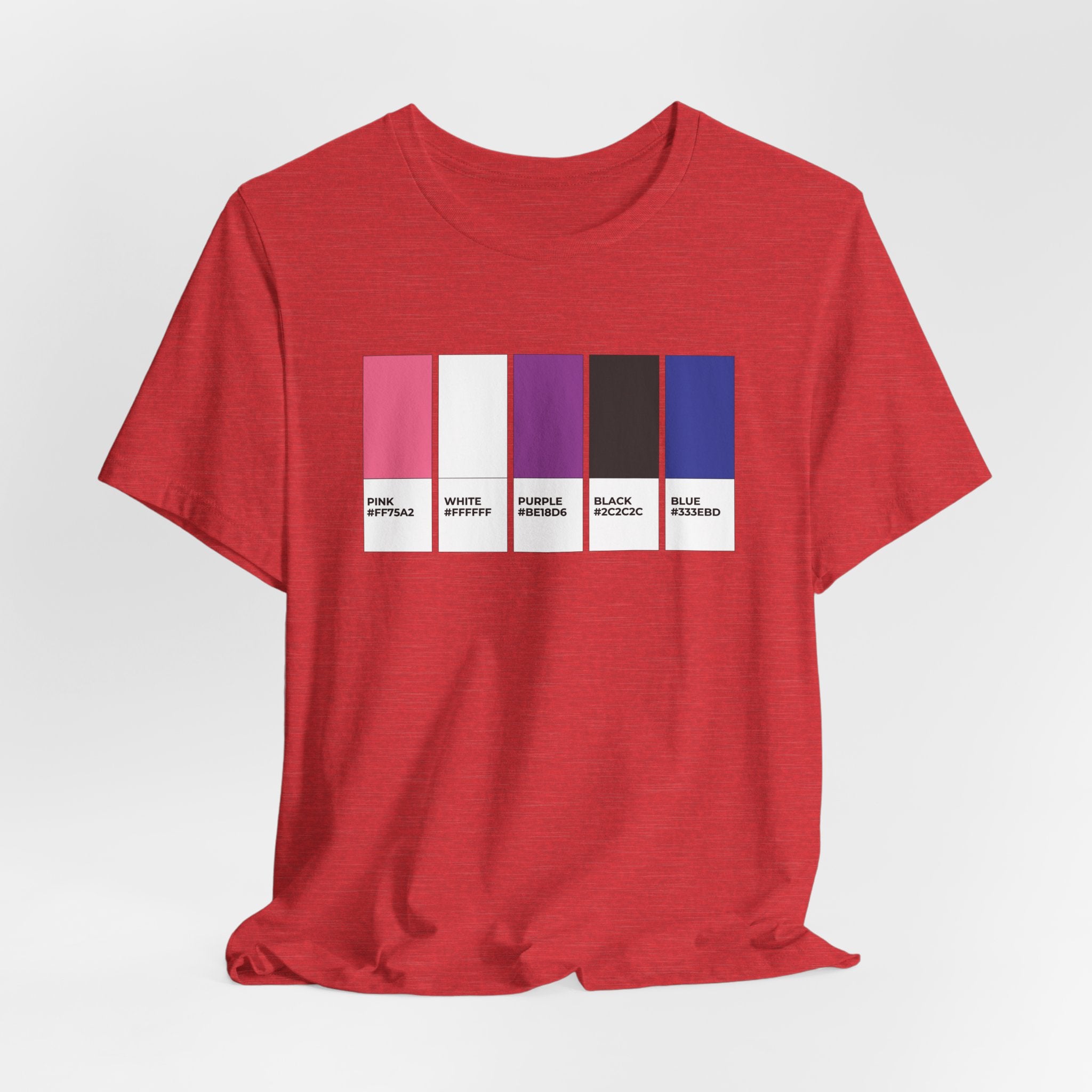 Funny Genderfluid Pride Flag Pantone Colors Unisex Jersey Short Sleeve T-Shirt