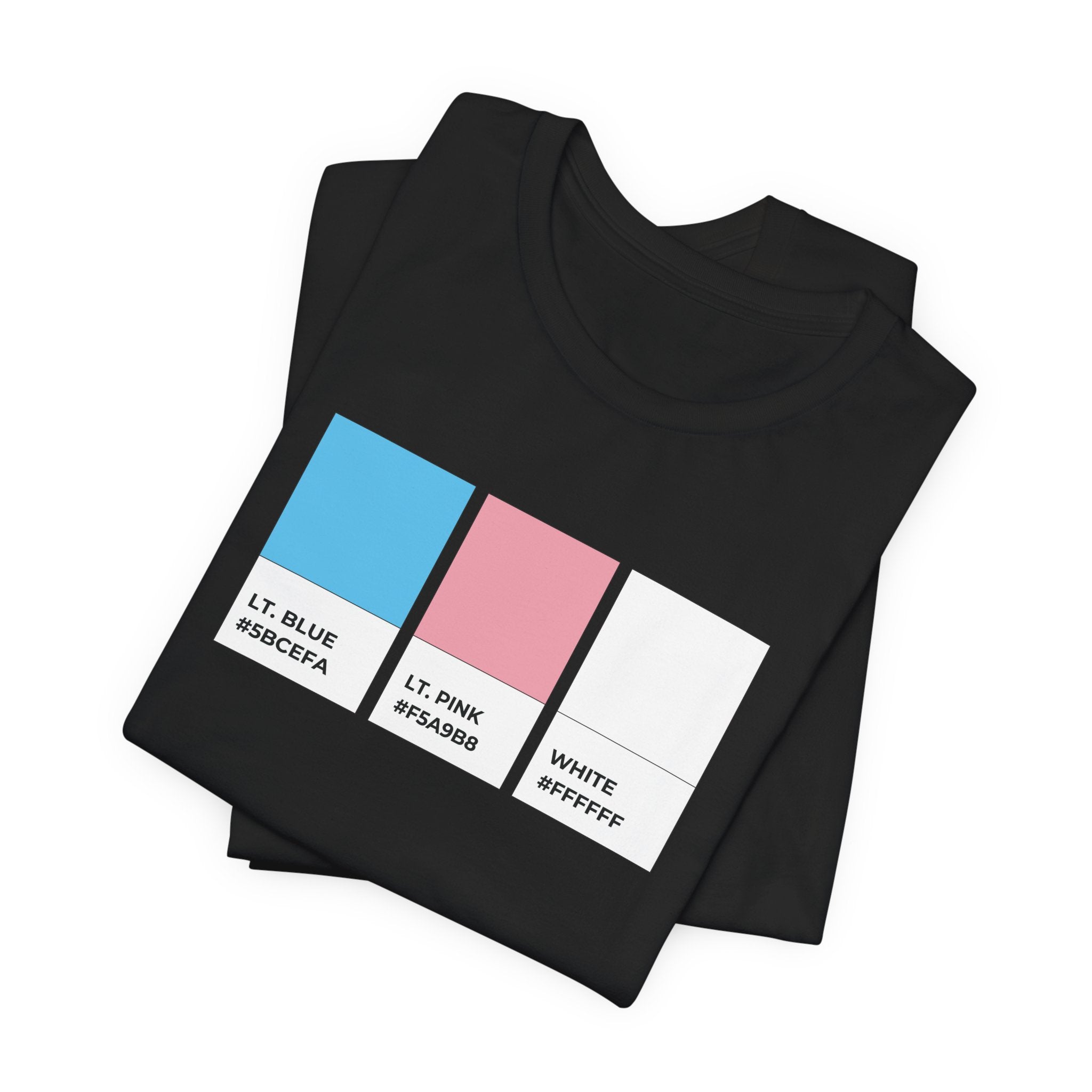 Funny Transgender Trans Pride Flag Pantone Colors Unisex Short Sleeve T-Shirt