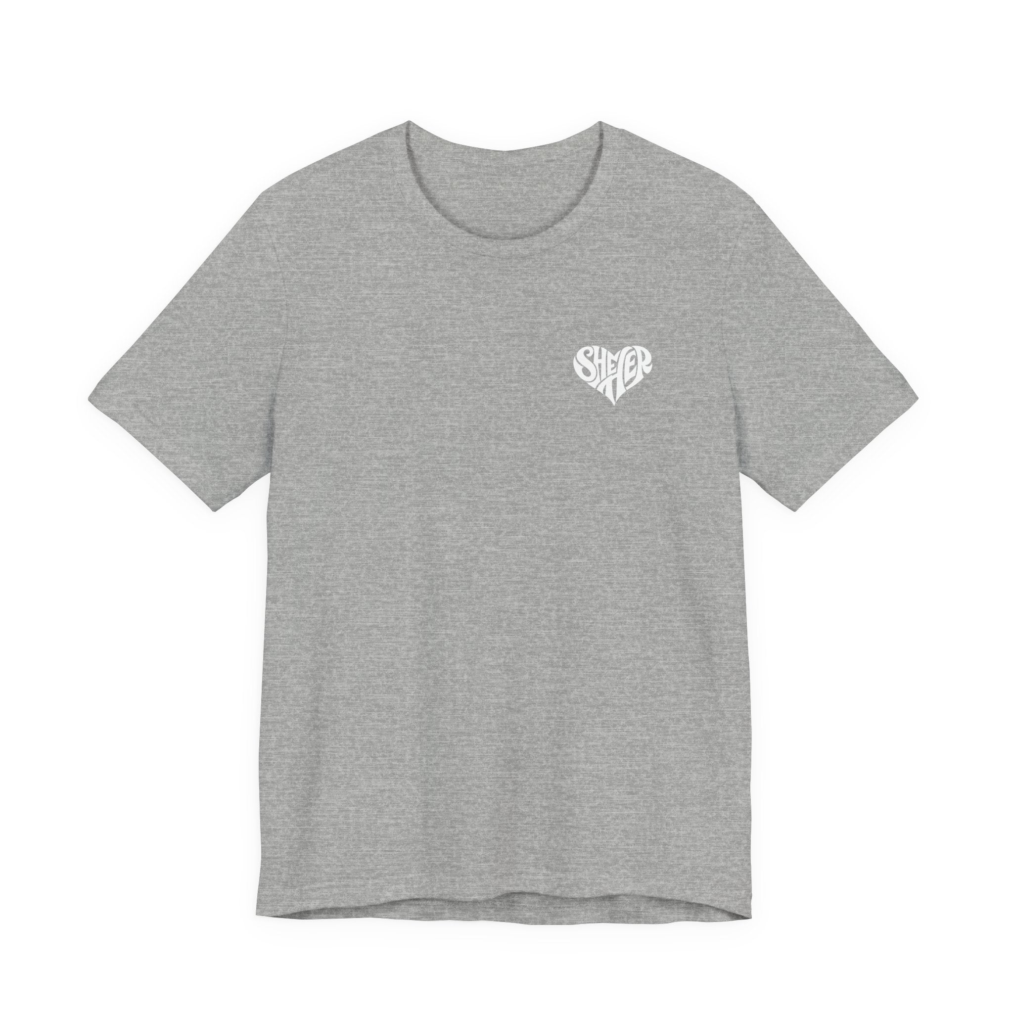 She/Her Heart Pronoun T-Shirt – Minimalist Chest Graphic Tee
