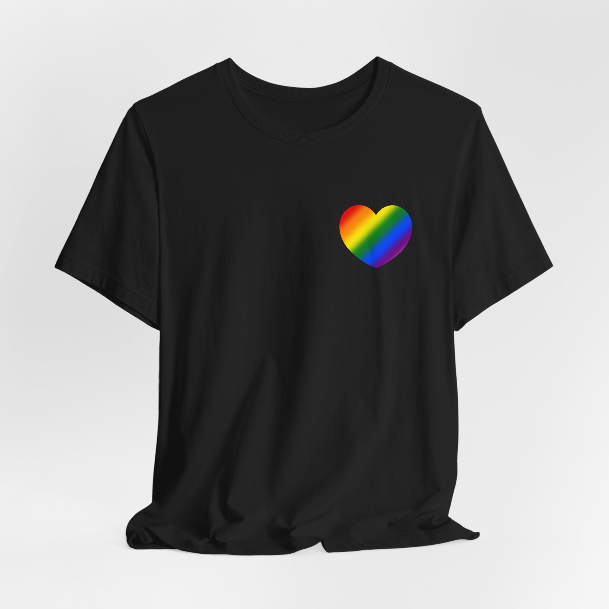 Rainbow Heart T-Shirt – Minimalist LGBTQ Pride Tee