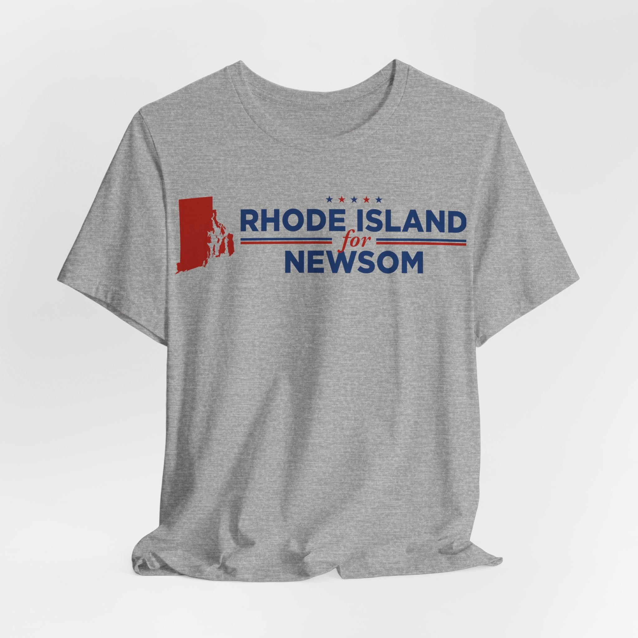 Rhode Island for Gavin Newsom for President Campaign T-Shirt 2028