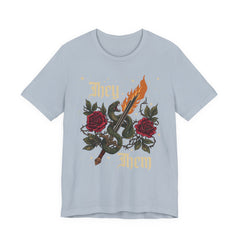 They/Them Gothic Tattoo T-Shirt | Bella+Canvas 3001 Pronoun Graphic Tee