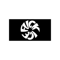 FUCK ICE Black and White Spiral Bumper Sticker