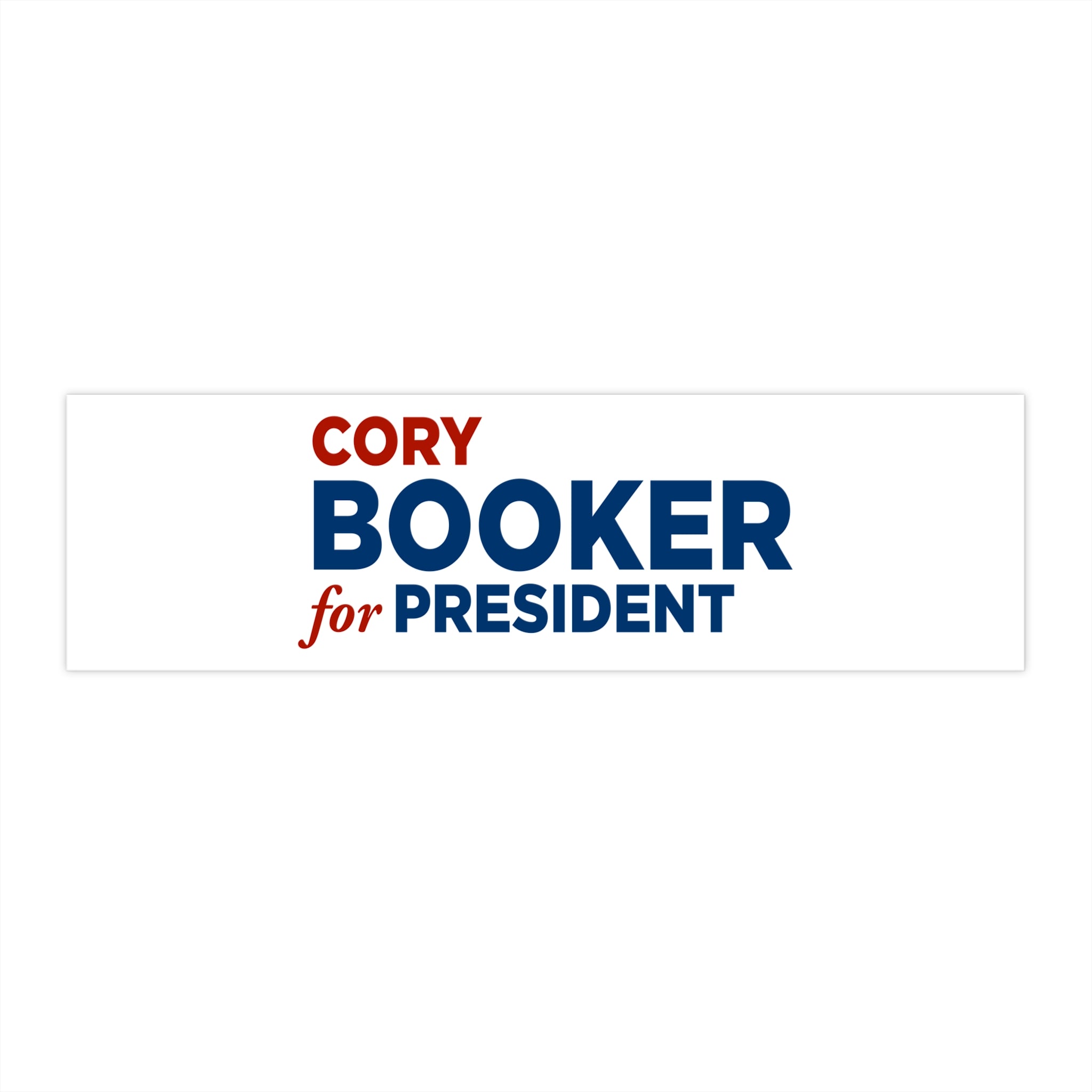 Cory Booker for President Bumper Sticker — Political Campaign Sticker