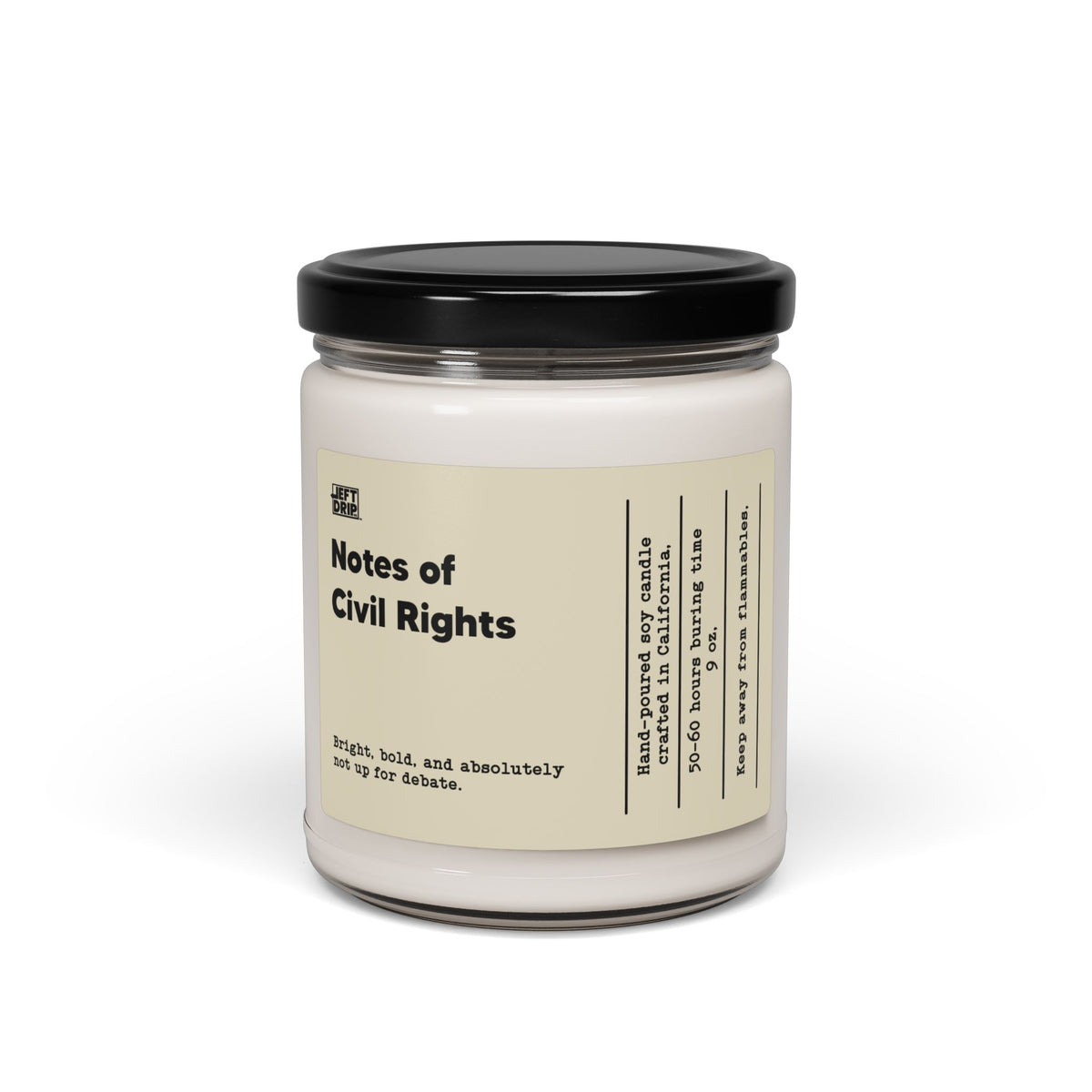 Notes of Civil Rights – Hand-Poured Soy Candle (9 oz)