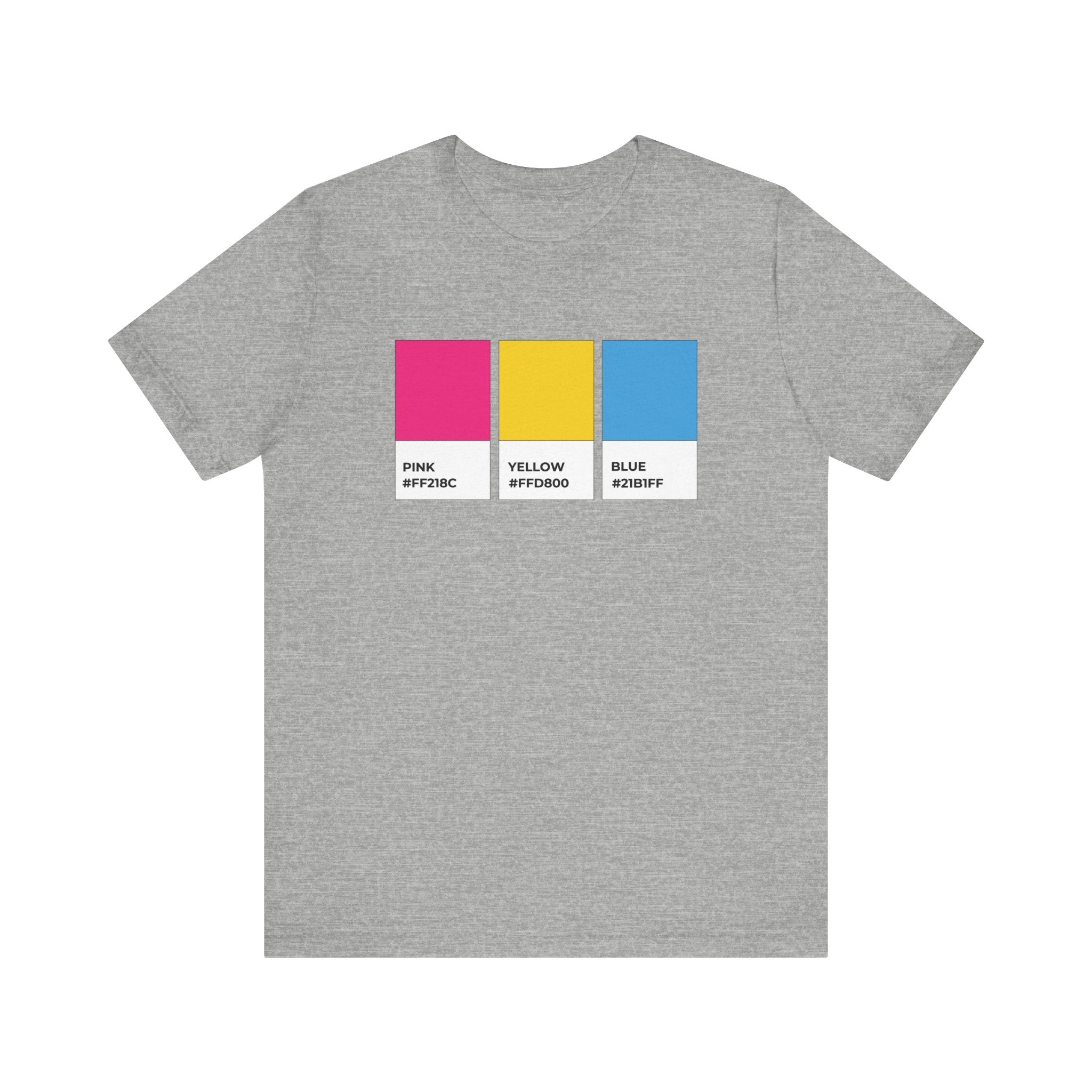 Funny Pansexual Pride Flag Pantone Colors Unisex Jersey Short Sleeve T-Shirt