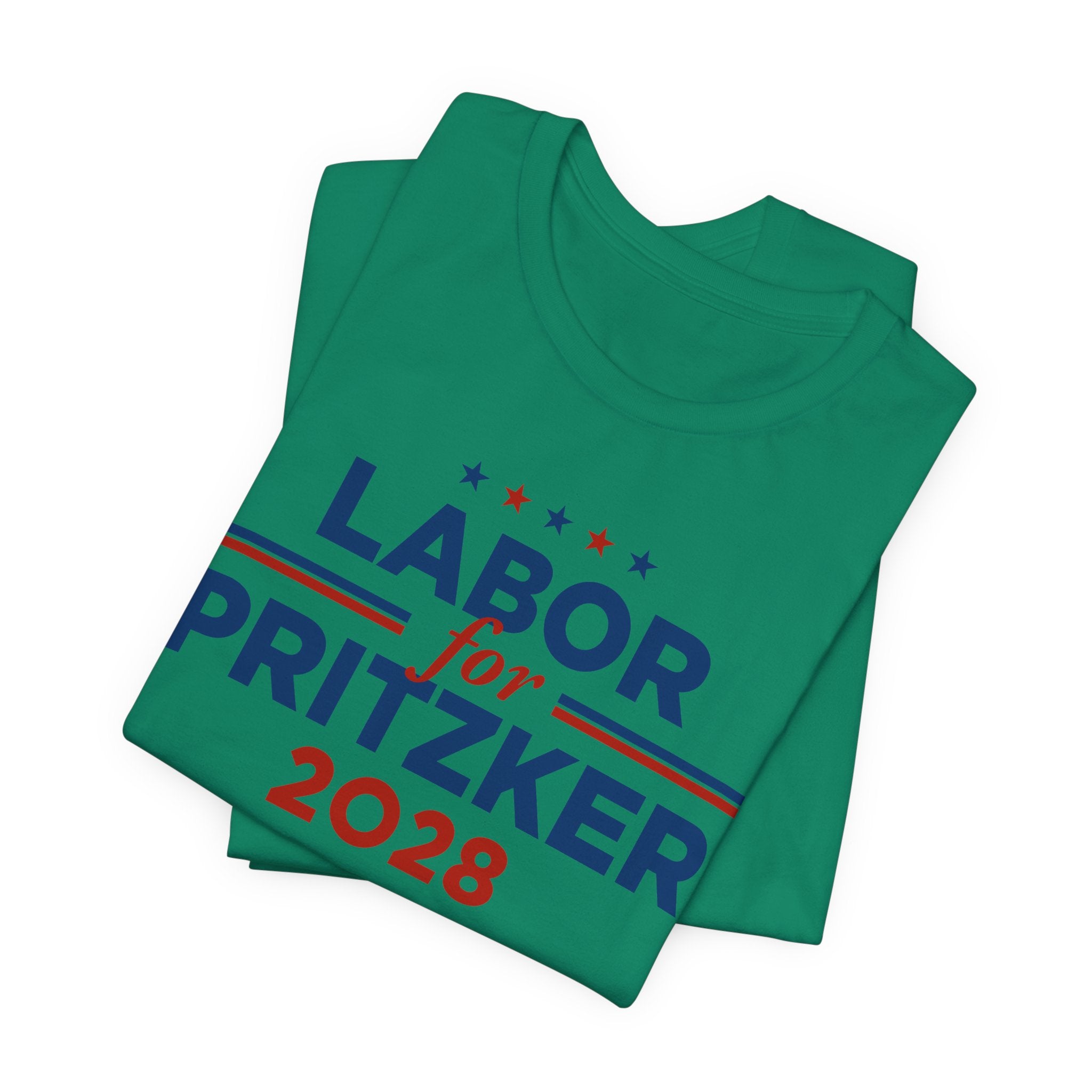 Labor for J.B. Pritzker for President Campaign T-Shirt 2028