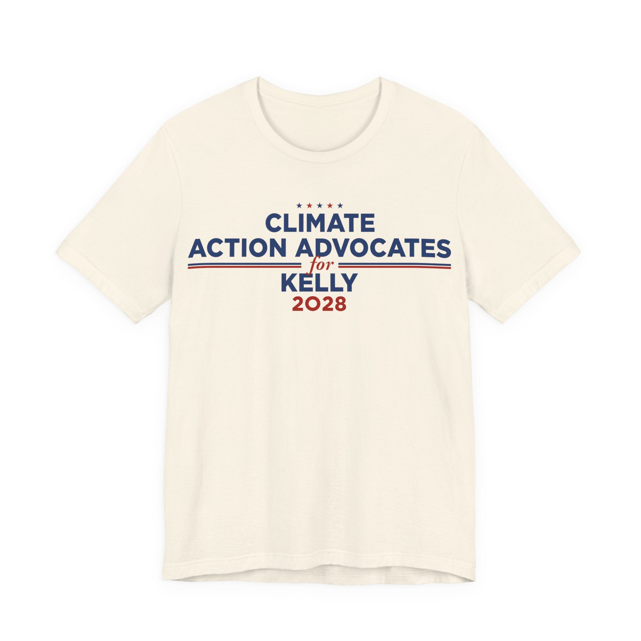 Climate Action Advocates for Kelly 2028 T-Shirt | Bella+Canvas 3001 Political Graphic Tee