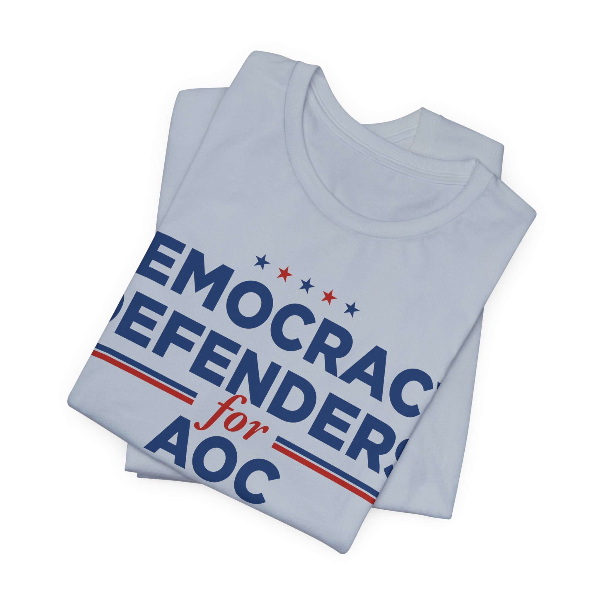 Democracy Defenders for AOC 2028 T-Shirt | Bella+Canvas 3001 Political Graphic Tee