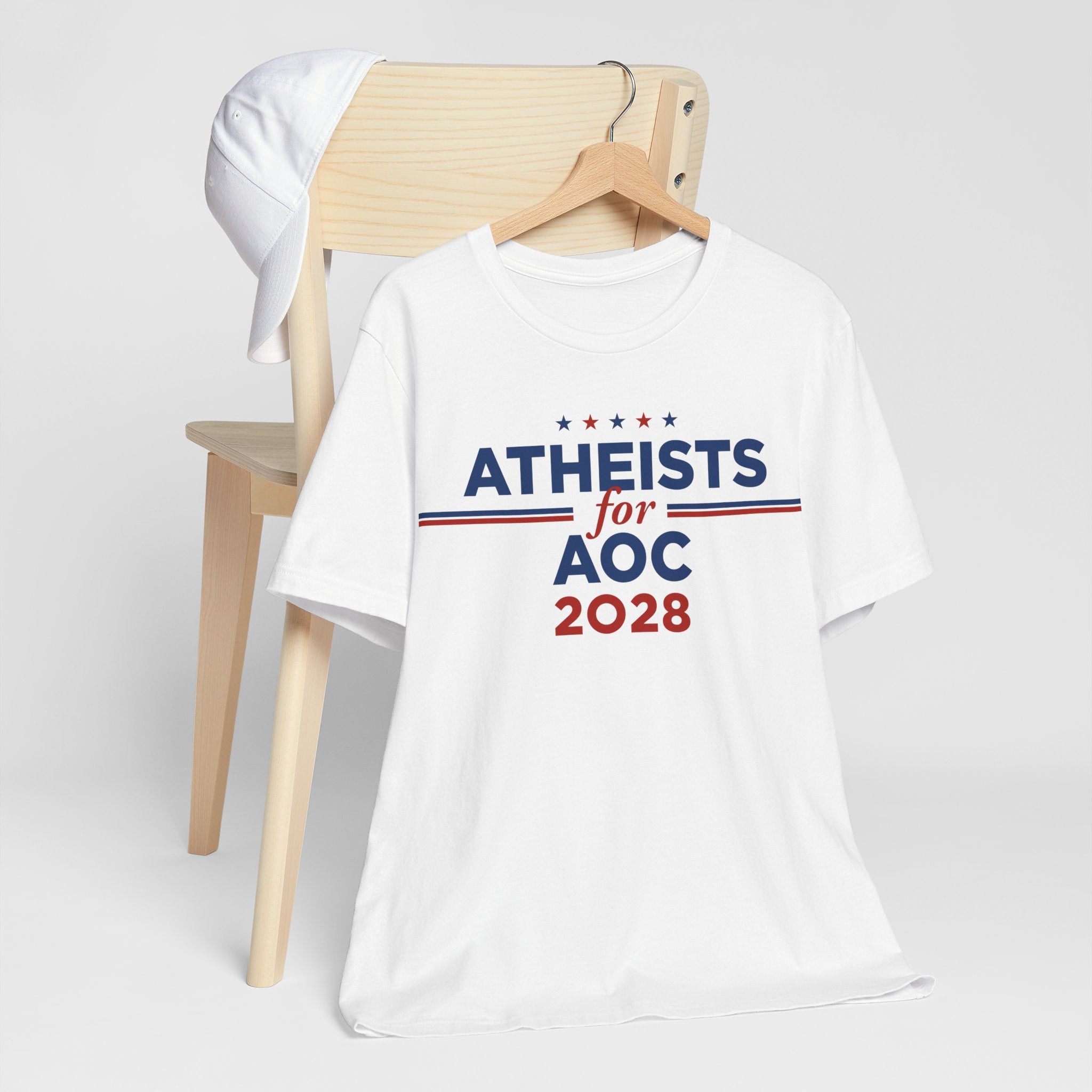 Atheists for AOC for President Campaign T-Shirt 2028