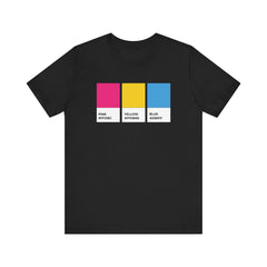 Funny Pansexual Pride Flag Pantone Colors Unisex Jersey Short Sleeve T-Shirt