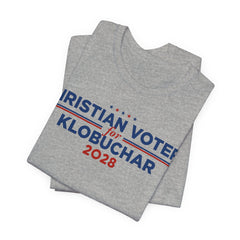 Christian Voters for Amy Klobuchar for President Campaign T-Shirt 2028