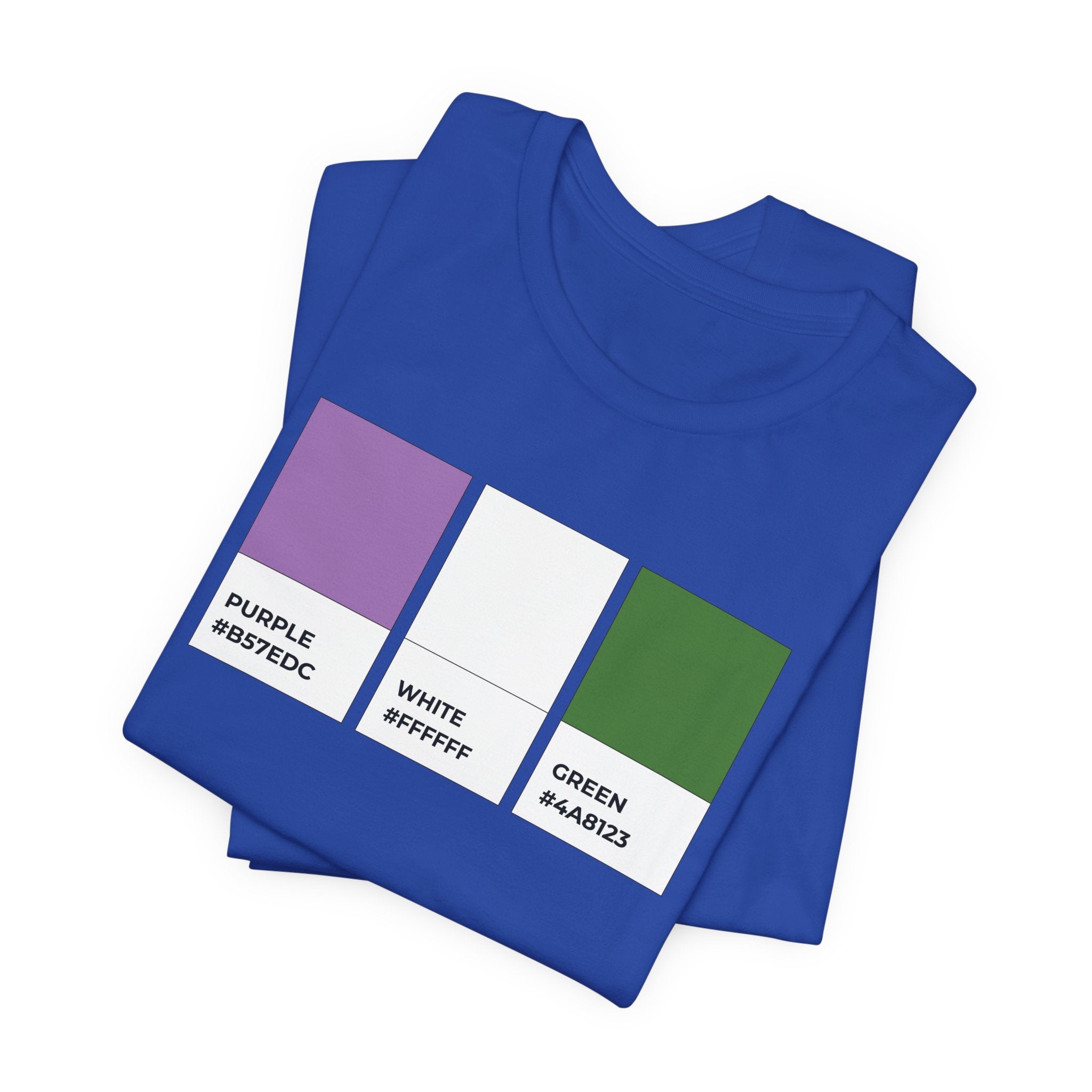 Funny Genderqueer Pride Flag Pantone Colors Unisex Jersey Short Sleeve T-Shirt