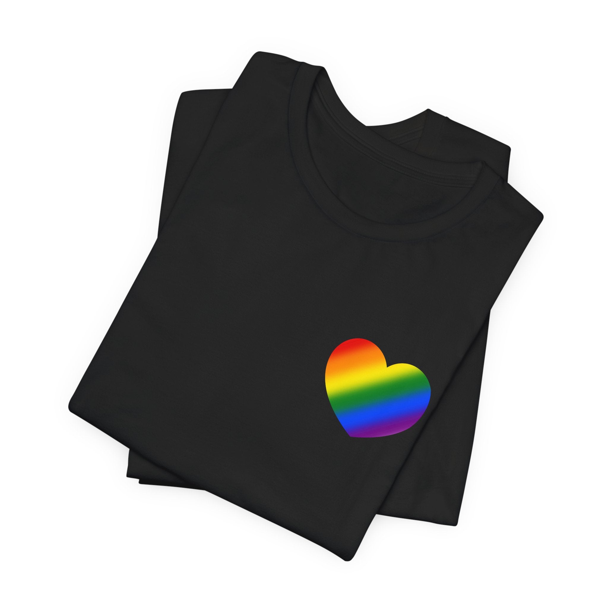 Rainbow Heart T-Shirt – Minimalist LGBTQ Pride Tee