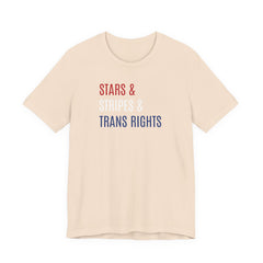 Stars, Stripes, Trans Rights T-Shirt - Red White Blue Patriotic Shirt - LGBTQ - Transgender Tee
