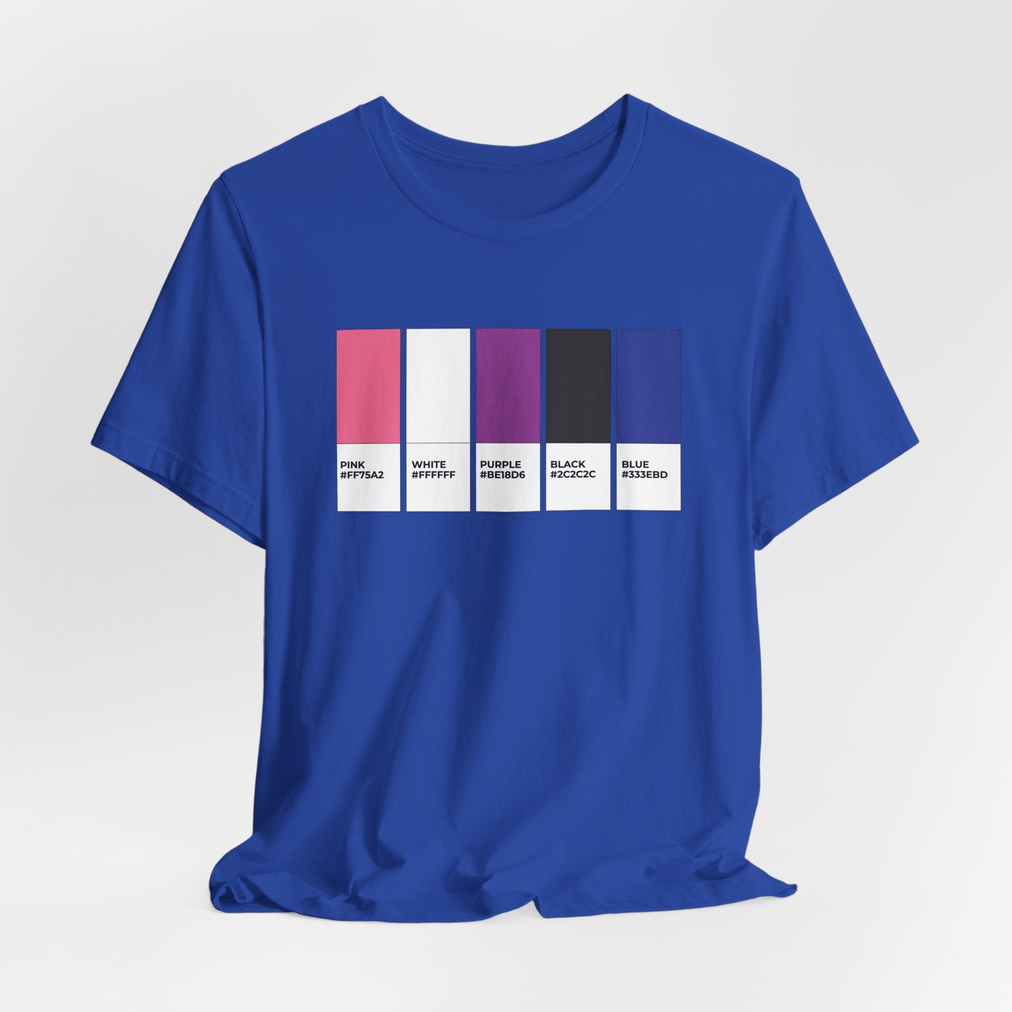 Funny Genderfluid Pride Flag Pantone Colors Unisex Jersey Short Sleeve T-Shirt