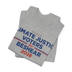 Climate Justice Voters for Beshear 2028 T-Shirt | Bella+Canvas 3001 Political Graphic Tee