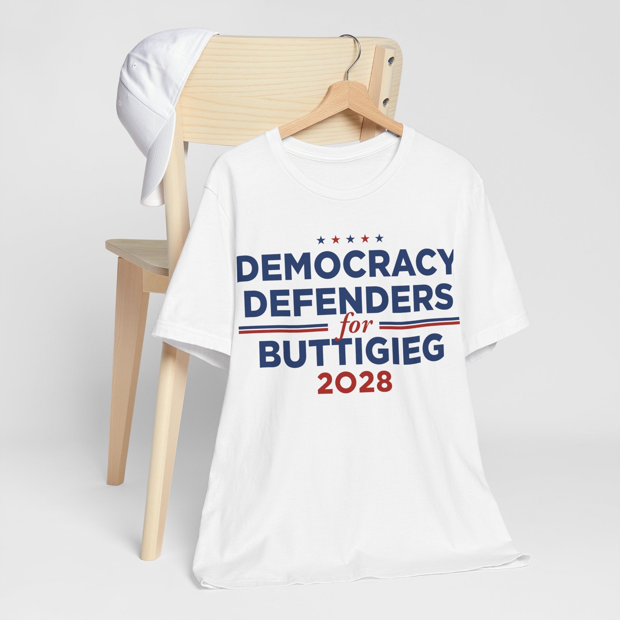 Democracy Defenders for Buttigieg 2028 T-Shirt | Bella+Canvas 3001 Political Graphic Tee