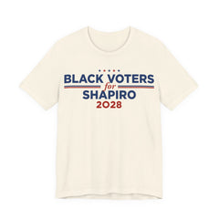 Black Voters for Josh Shapiro Campaign T-Shirt for President 2028