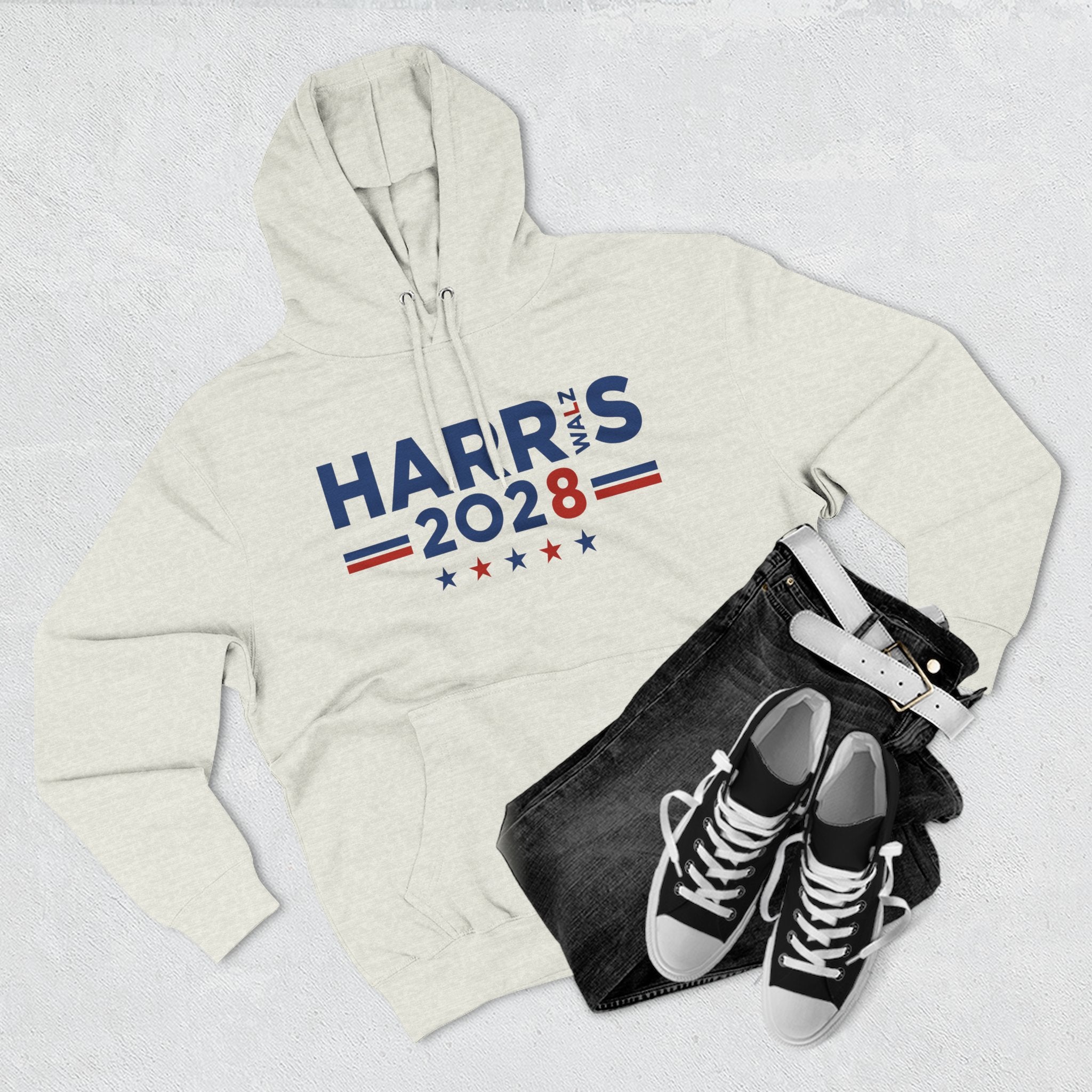 Premium Kamala Harris Tim Walz 2028 Pullover Hoodie