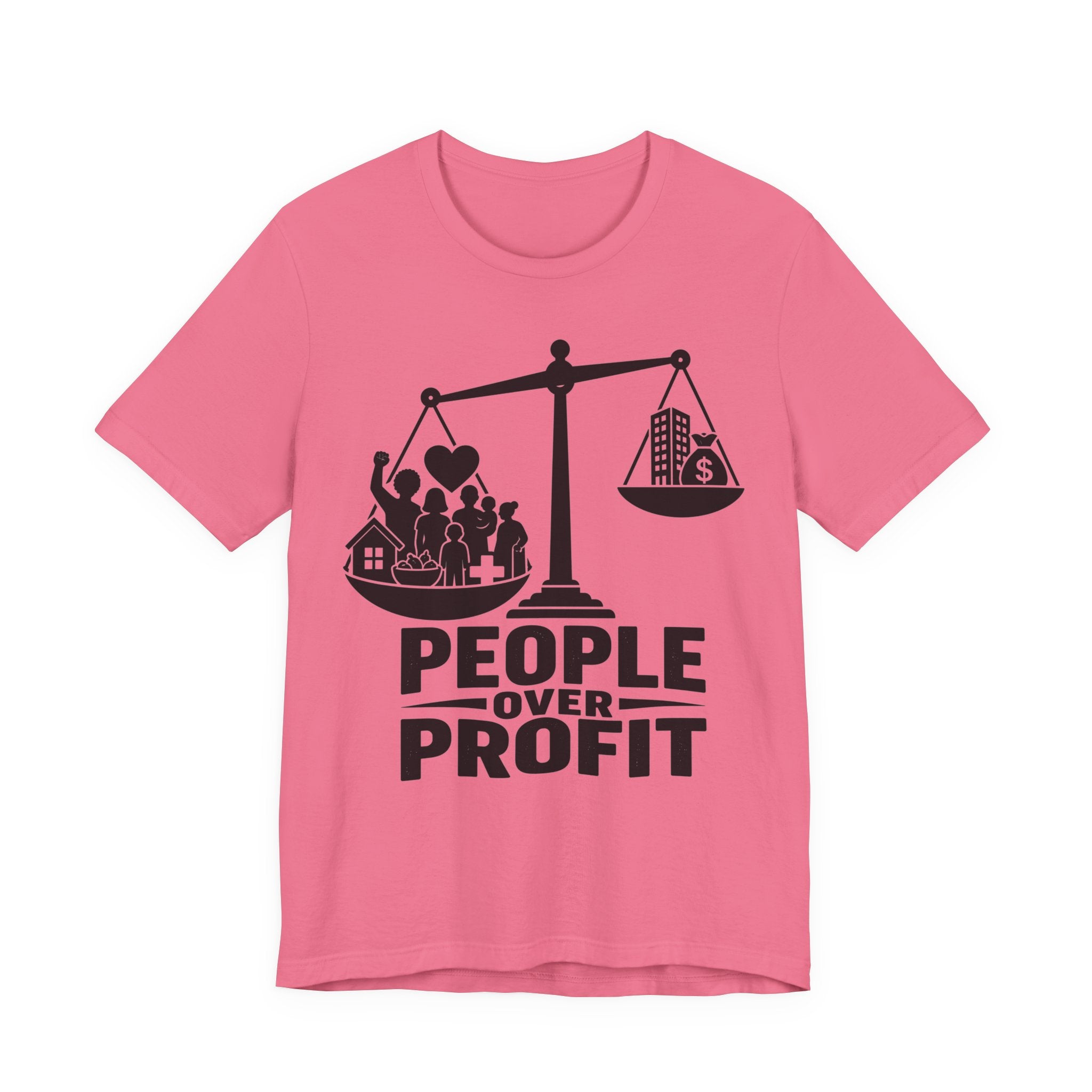 People Over Profit T-Shirt | Bella+Canvas 3001 Economic Justice Graphic Tee