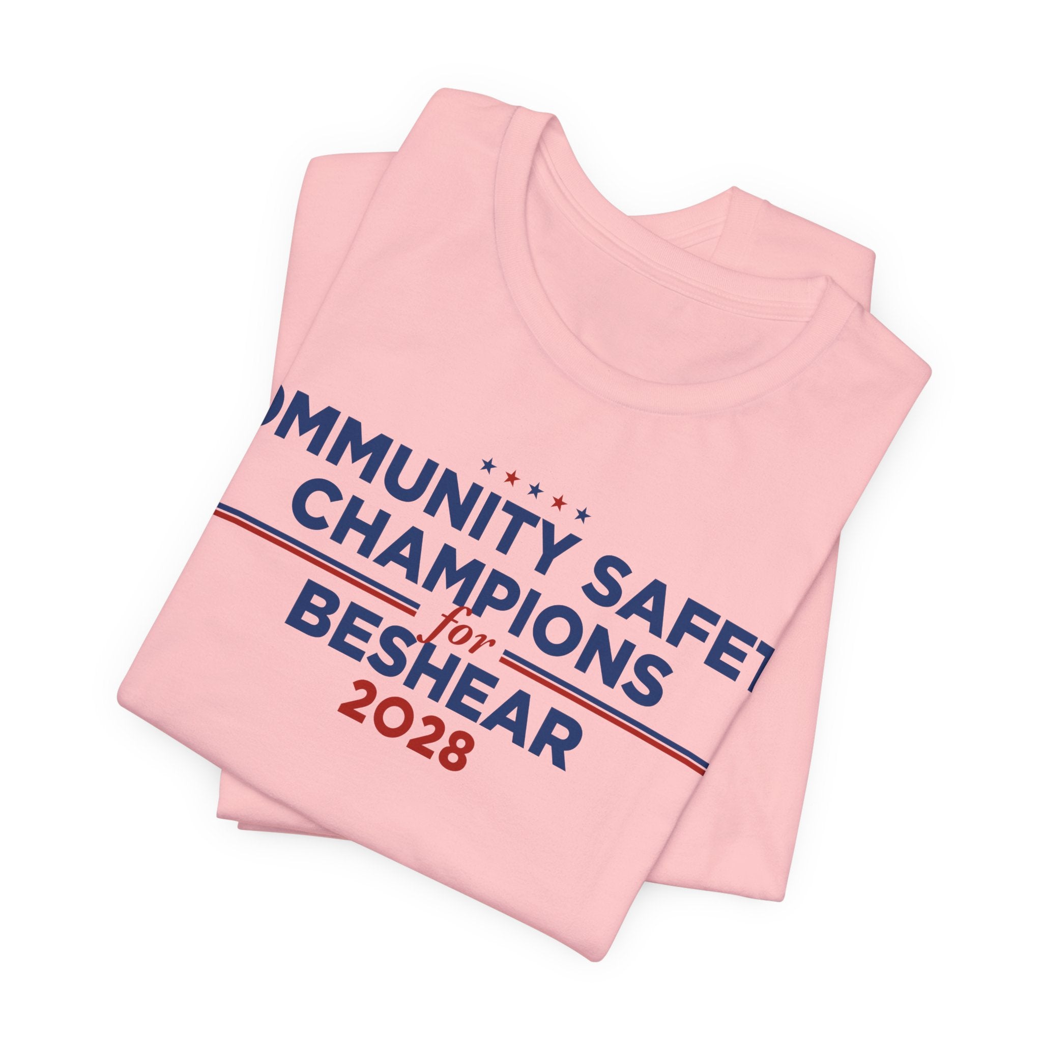 Community Safety Champions for Beshear 2028 T-Shirt | Bella+Canvas 3001 Political Graphic Tee