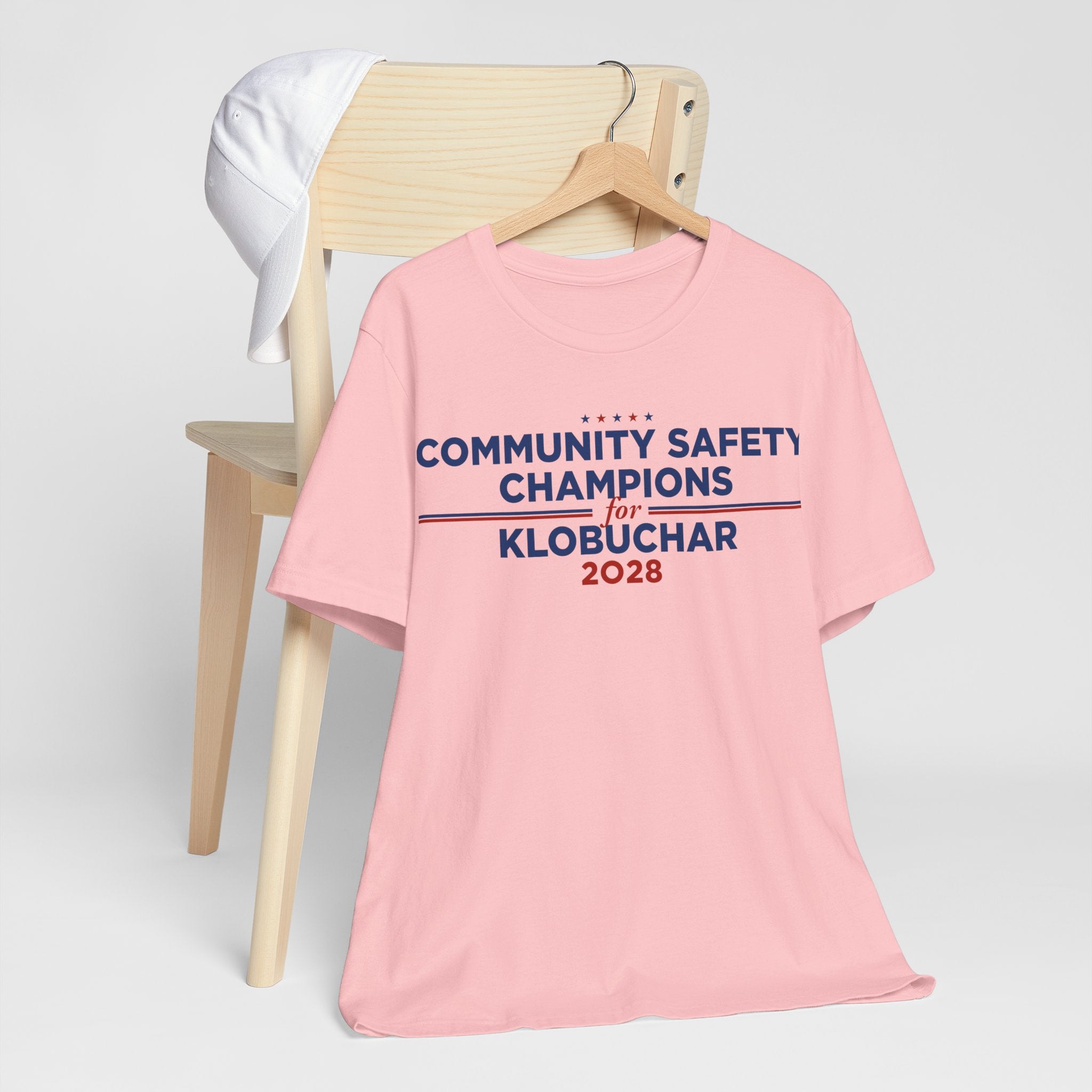 Community Safety Champions for Klobuchar 2028 T-Shirt | Bella+Canvas 3001 Political Graphic Tee