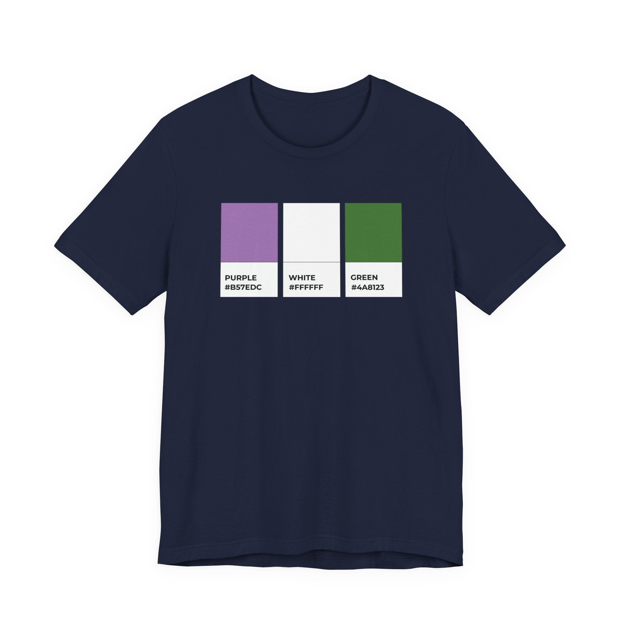 Funny Genderqueer Pride Flag Pantone Colors Unisex Jersey Short Sleeve T-Shirt