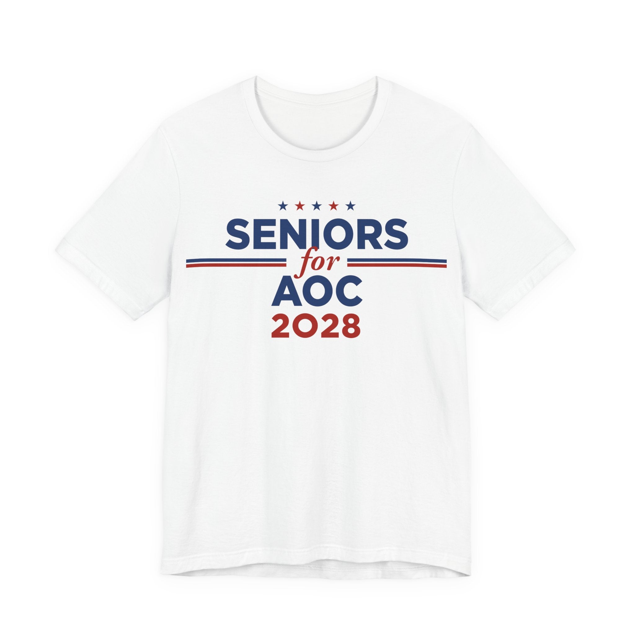 Seniors for AOC for President Campaign T-Shirt 2028