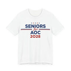 Seniors for AOC for President Campaign T-Shirt 2028