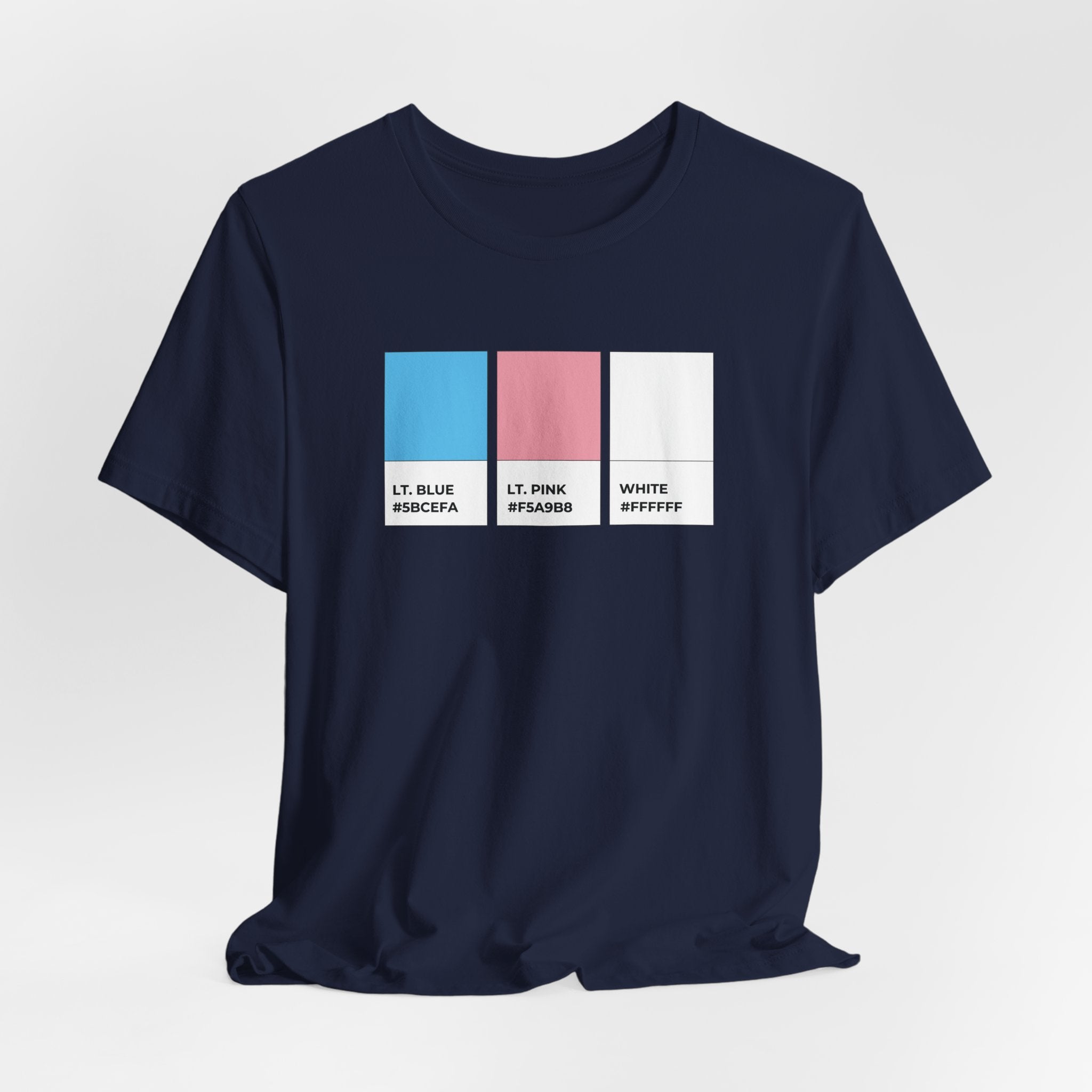 Funny Transgender Trans Pride Flag Pantone Colors Unisex Short Sleeve T-Shirt