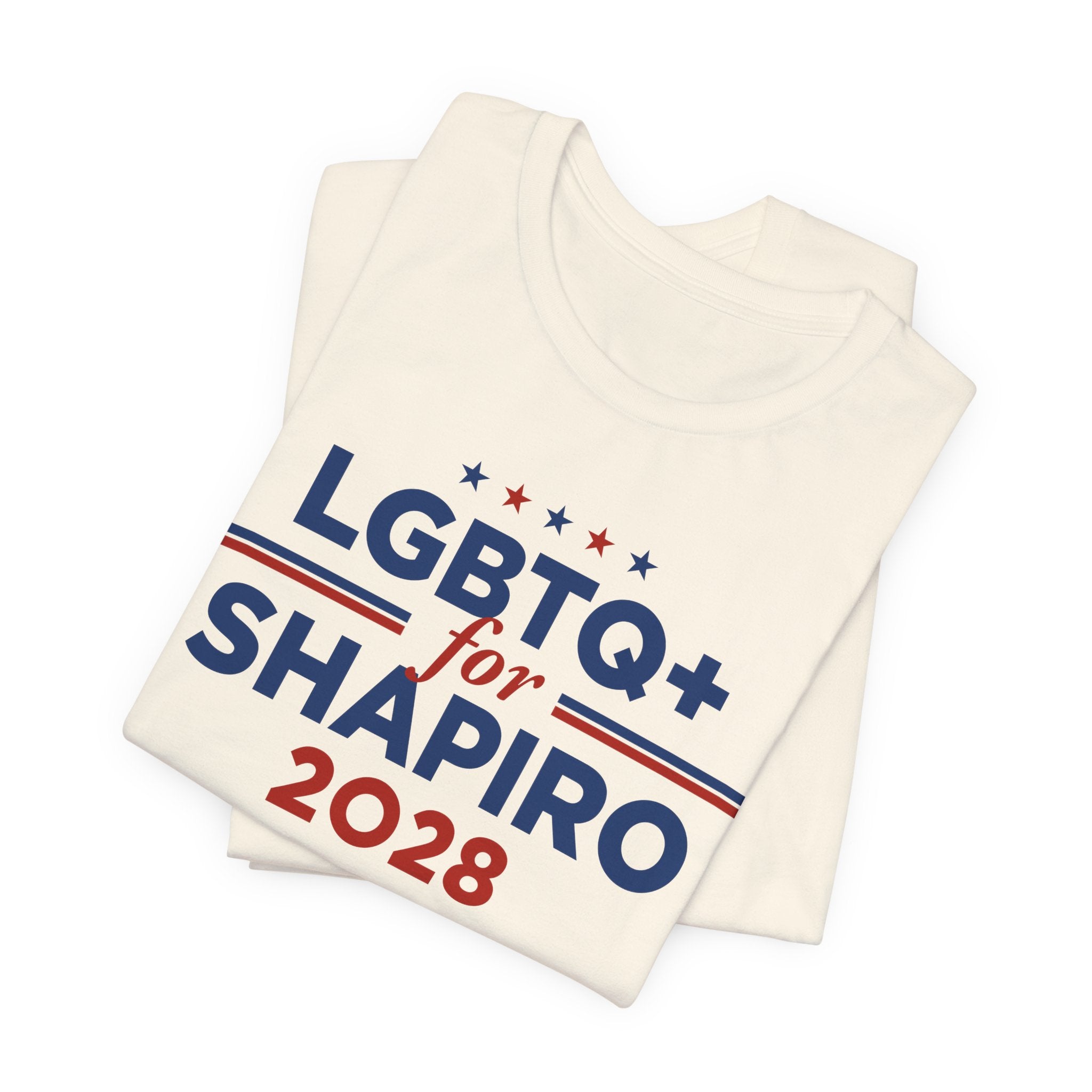 LGBTQ+ for Josh Shapiro for President Campaign T-Shirt 2028