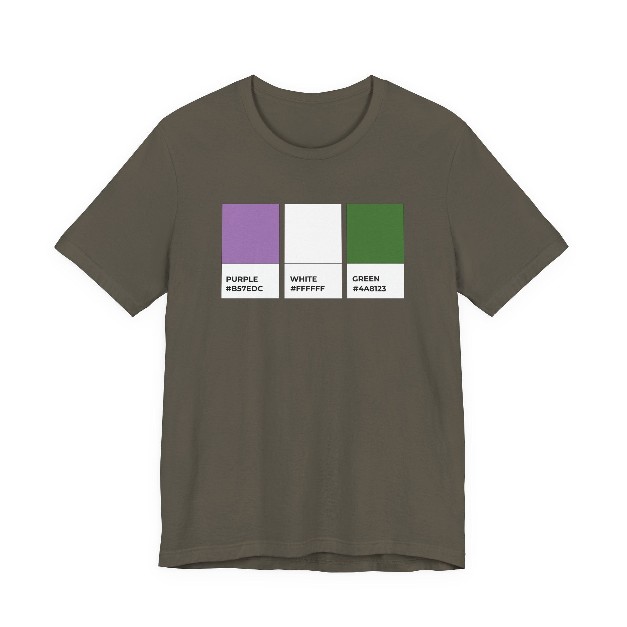 Funny Genderqueer Pride Flag Pantone Colors Unisex Jersey Short Sleeve T-Shirt