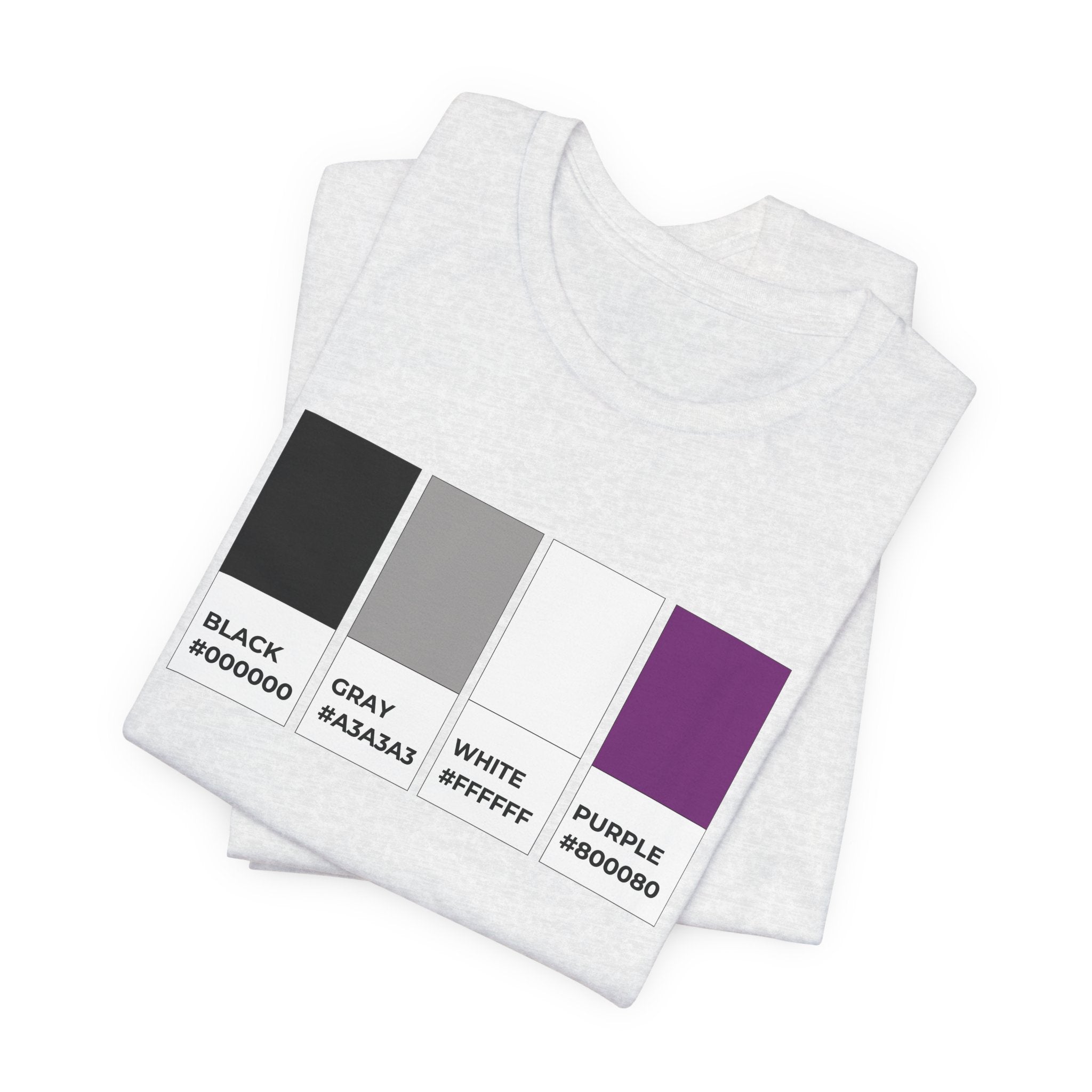 Funny Asexual Pride Flag Pantone Colors Unisex Jersey Short Sleeve T-Shirt