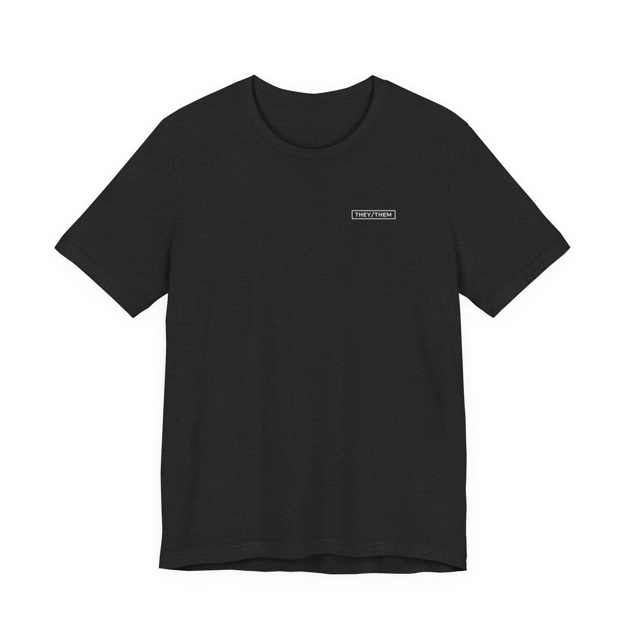 They/Them Pronoun T-Shirt – Minimalist Chest Graphic Tee