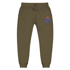 Embroidered Team AOC for 48th President Fleece Sweatpants — Casual Cozy Joggers