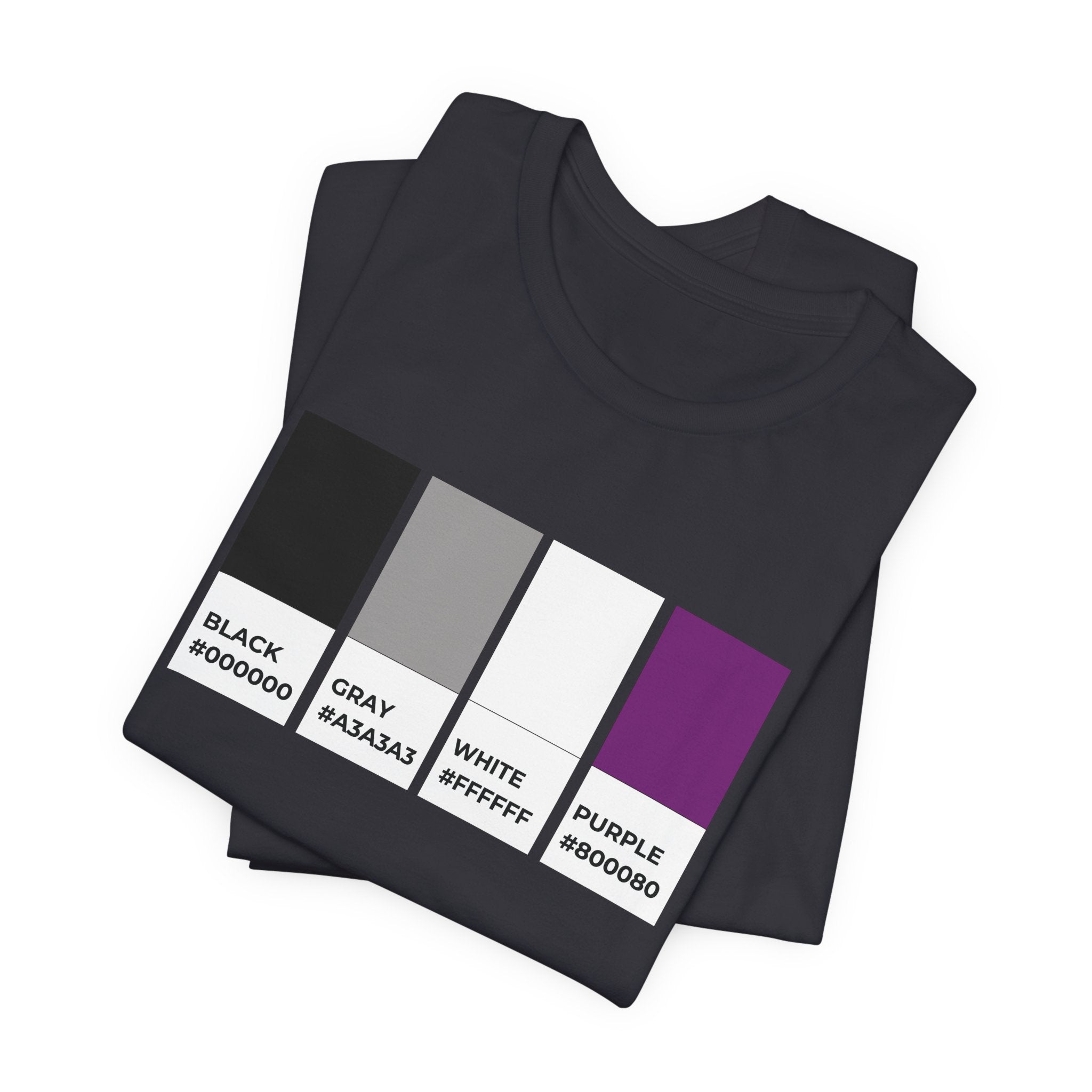 Funny Asexual Pride Flag Pantone Colors Unisex Jersey Short Sleeve T-Shirt
