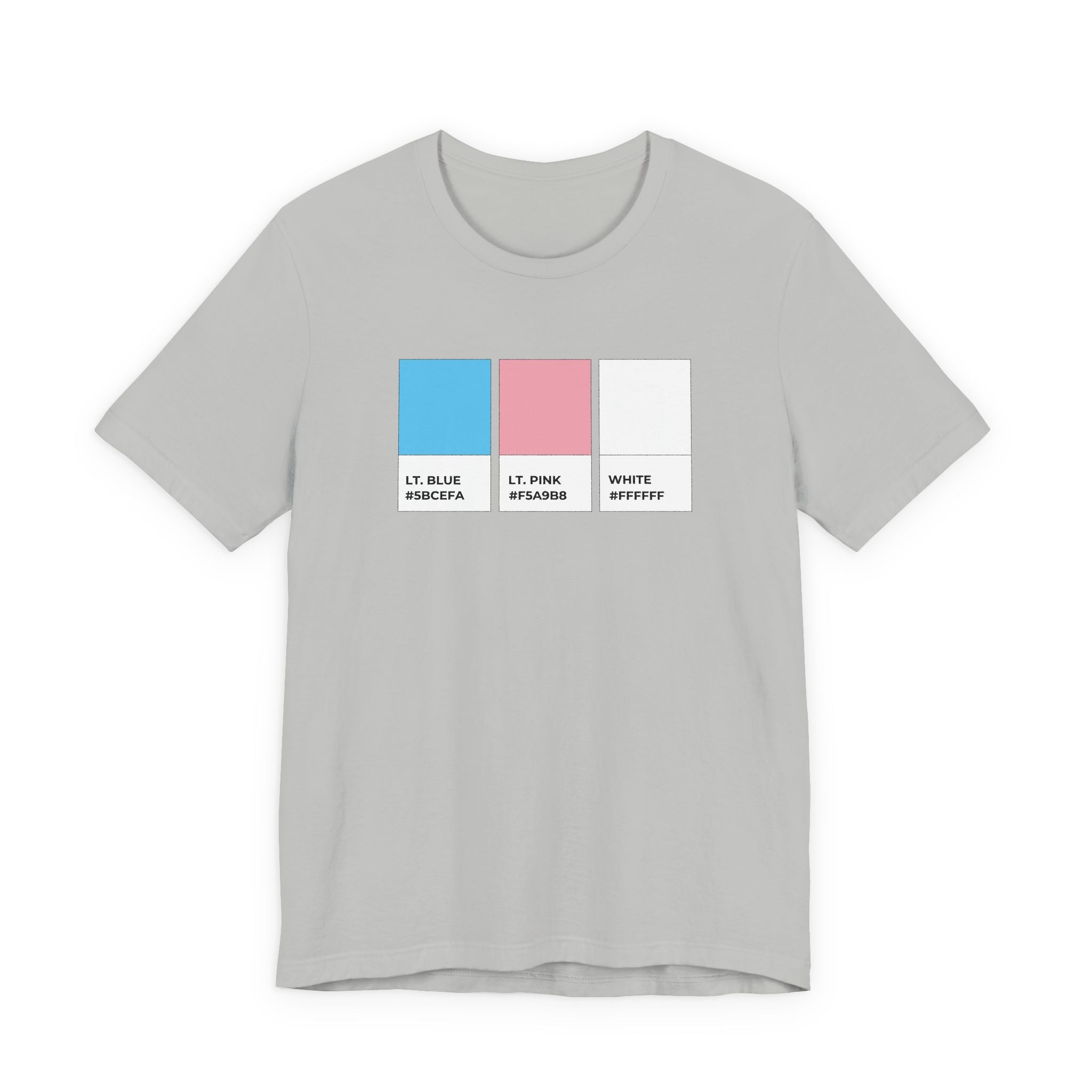 Funny Transgender Trans Pride Flag Pantone Colors Unisex Short Sleeve T-Shirt