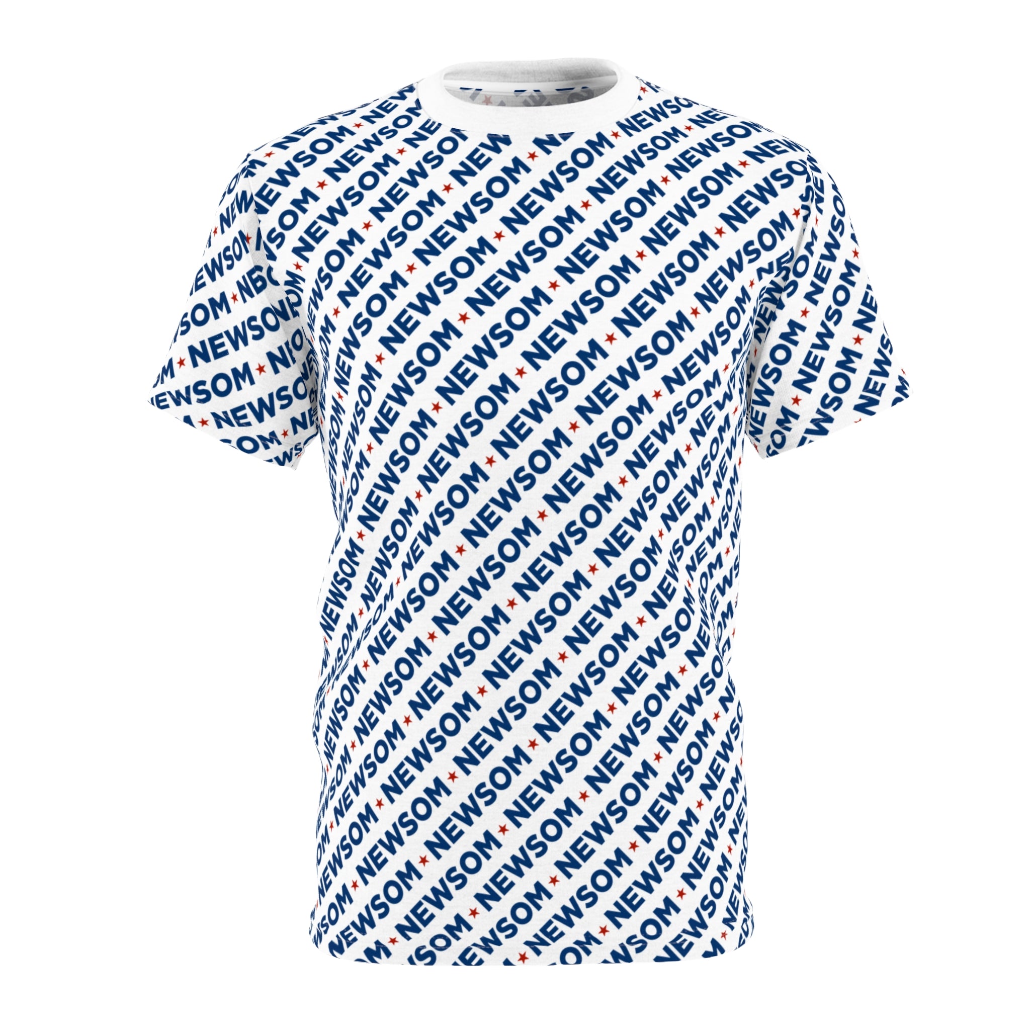 Unisex Gavin Newsom All-Over Print T-Shirt – Political Graphic Tee for Progressive Everyday Style